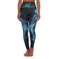 AI Neon Mermaid High-Waist Yoga Leggings