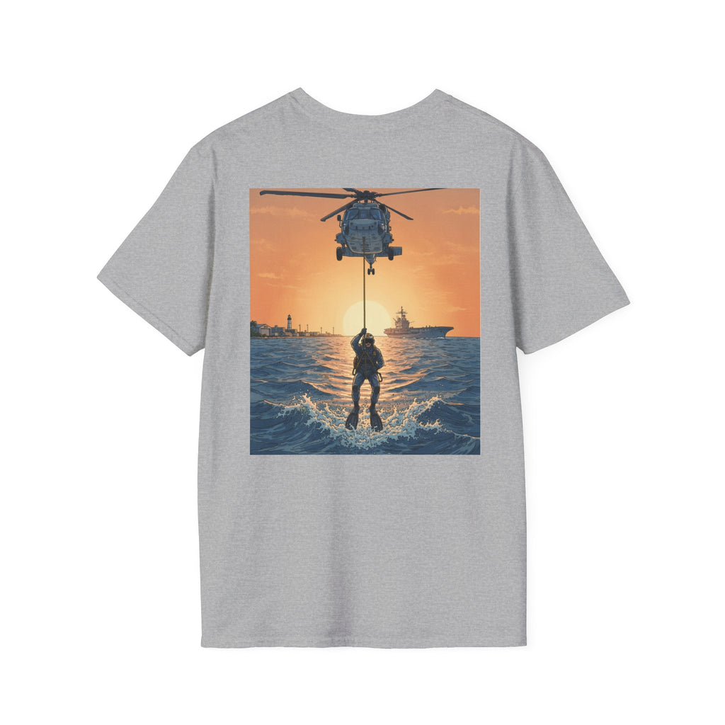 NAS Pensacola Rescue Crew T-Shirt — Navy SAR Helicopter Search & Rescue Tee