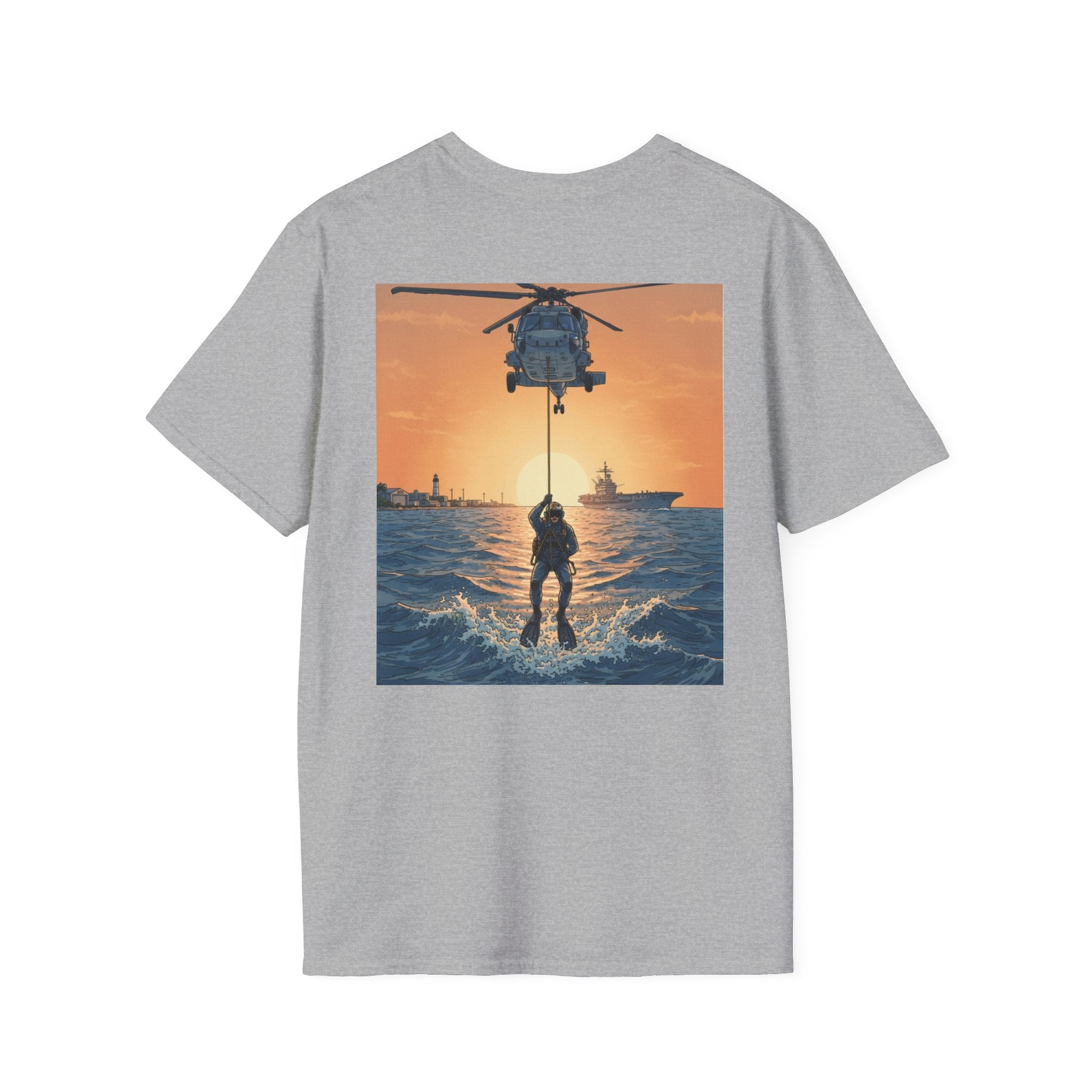 NAS Pensacola Rescue Crew T-Shirt — Navy SAR Helicopter Search & Rescue Tee