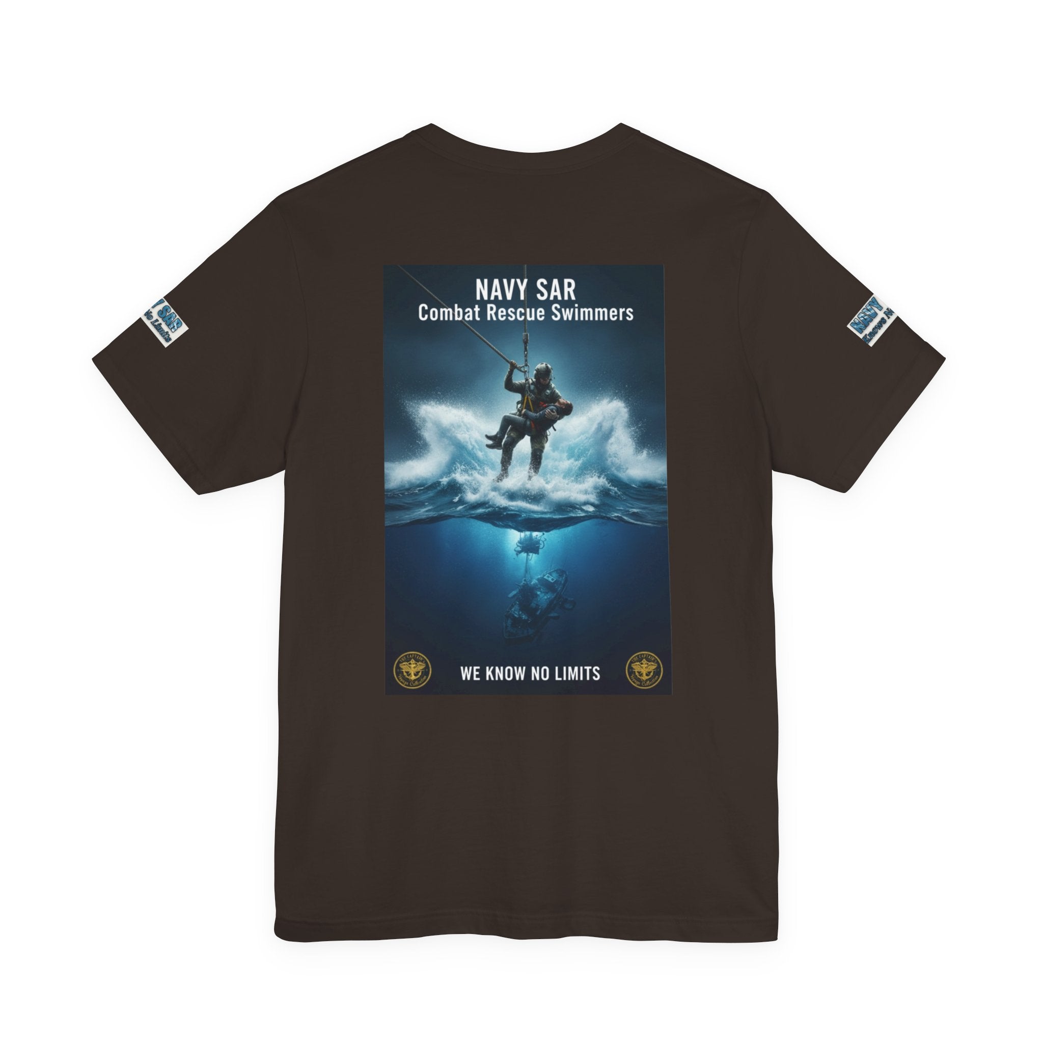 Navy SAR Combat Rescue Swimmers T-Shirt — "We Know No Limits"