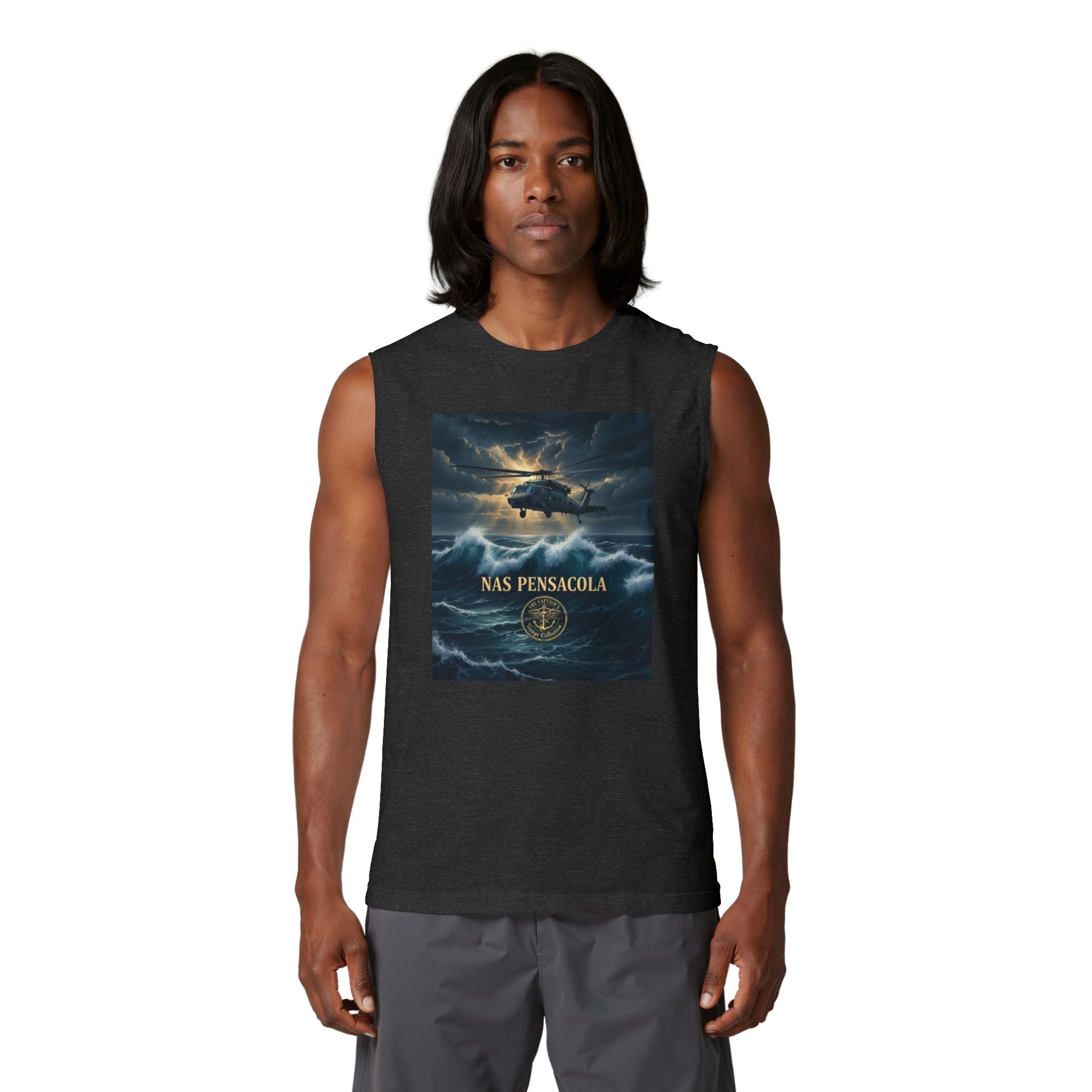 Military NAS Pensacola Tank Top — Navy Aviation Helicopter Design