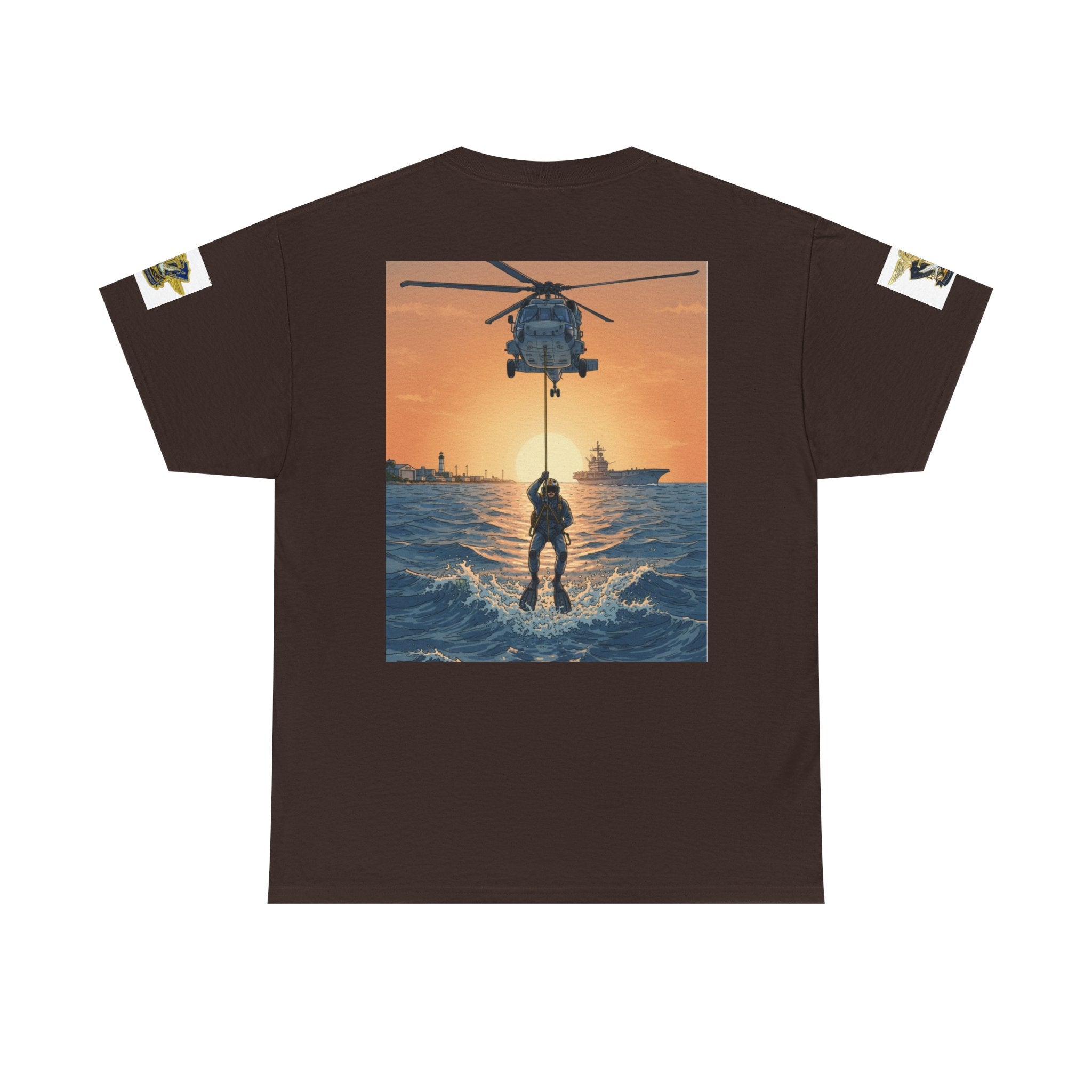 Military Rescue Riders Club T‑Shirt — SAR Chiefs Helicopter Tee