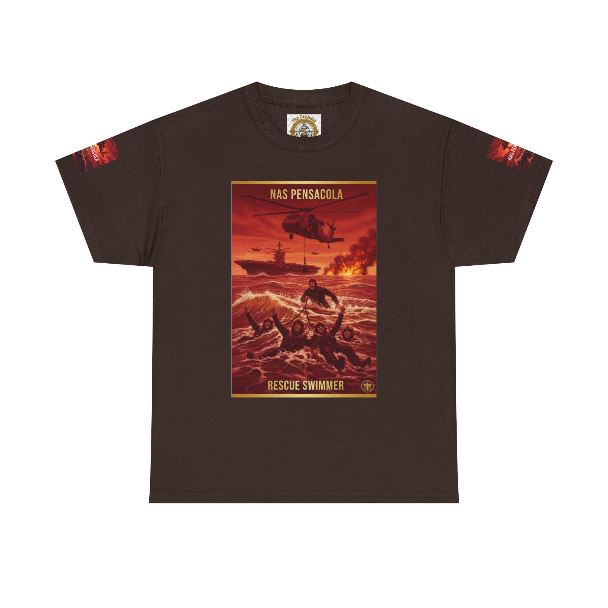 Rescue Swimmer Graphic Tee — NAS Pensacola Military Helicopter Design