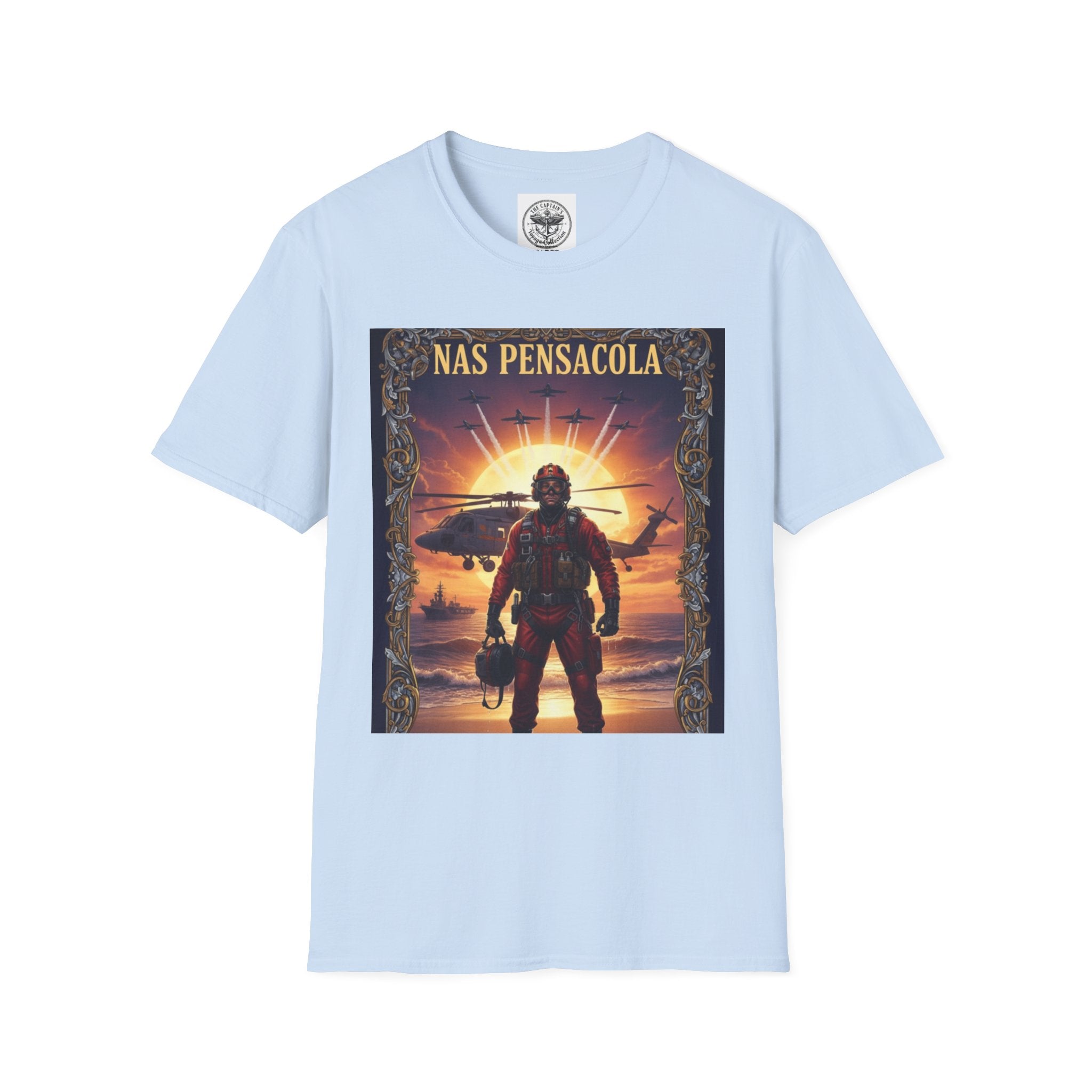 NAS Pensacola Rescue Crew T-Shirt — Navy SAR Helicopter Search & Rescue Tee