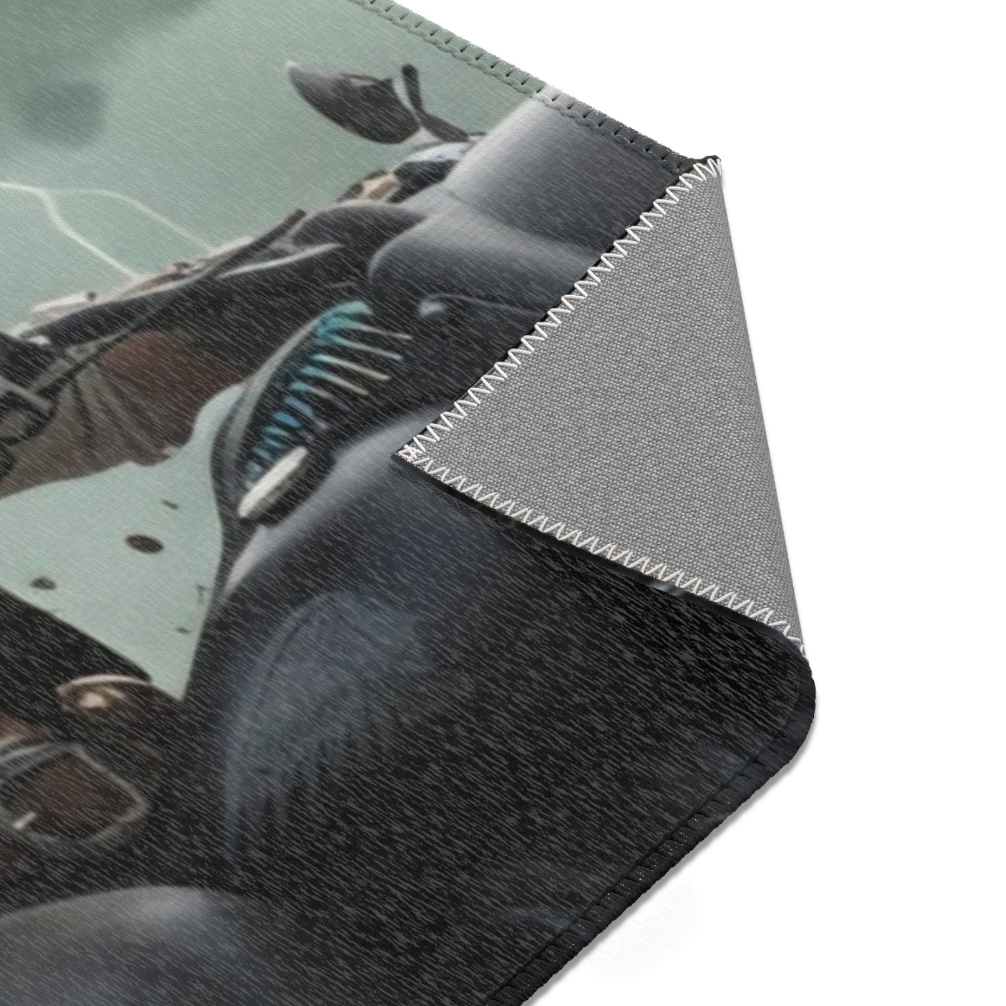 Captain's Voyage Area Rug — Biker Pirate Storm Scene Decorative Floor Mat