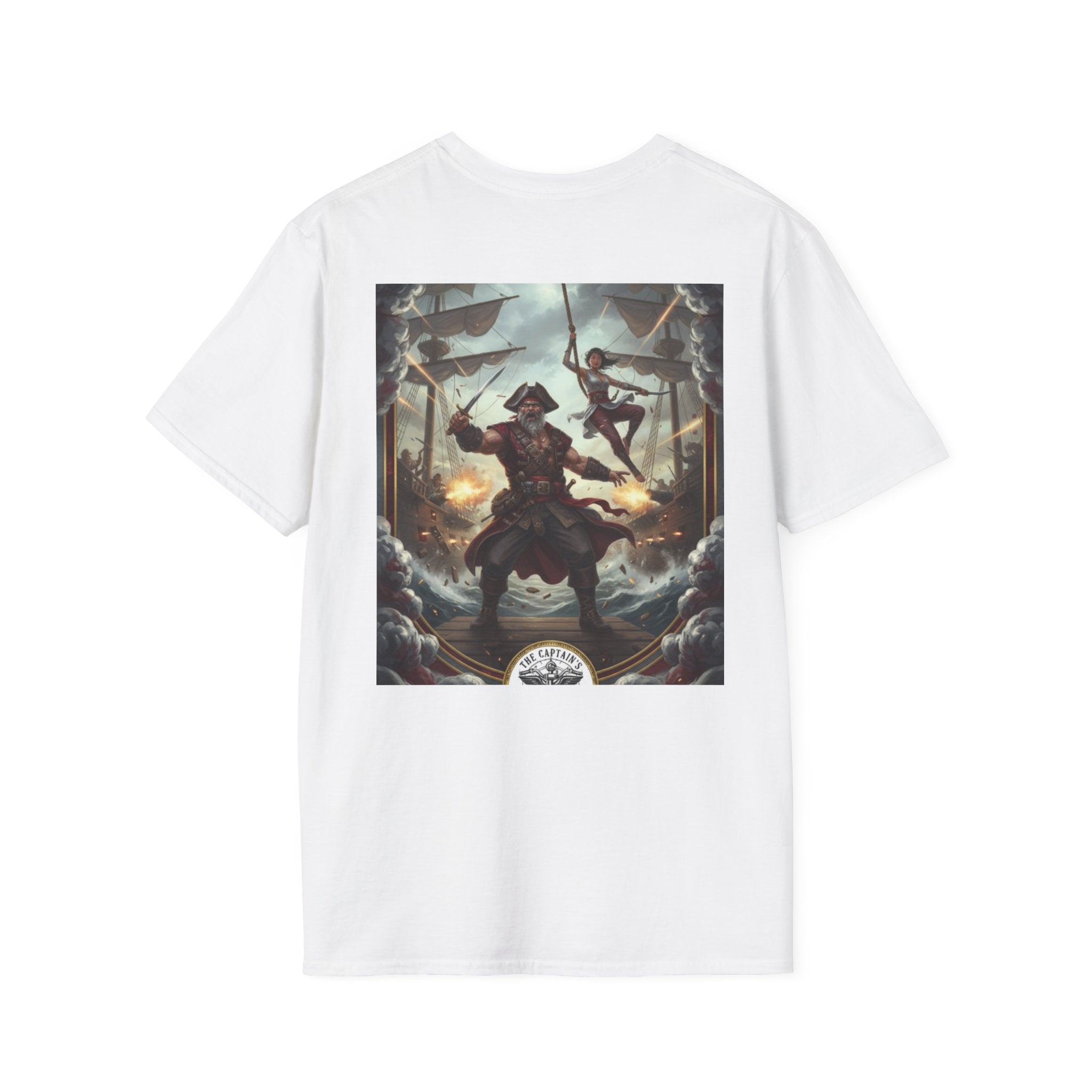 Pirate Captain T-Shirt — Vintage Nautical Adventure Graphic Tee