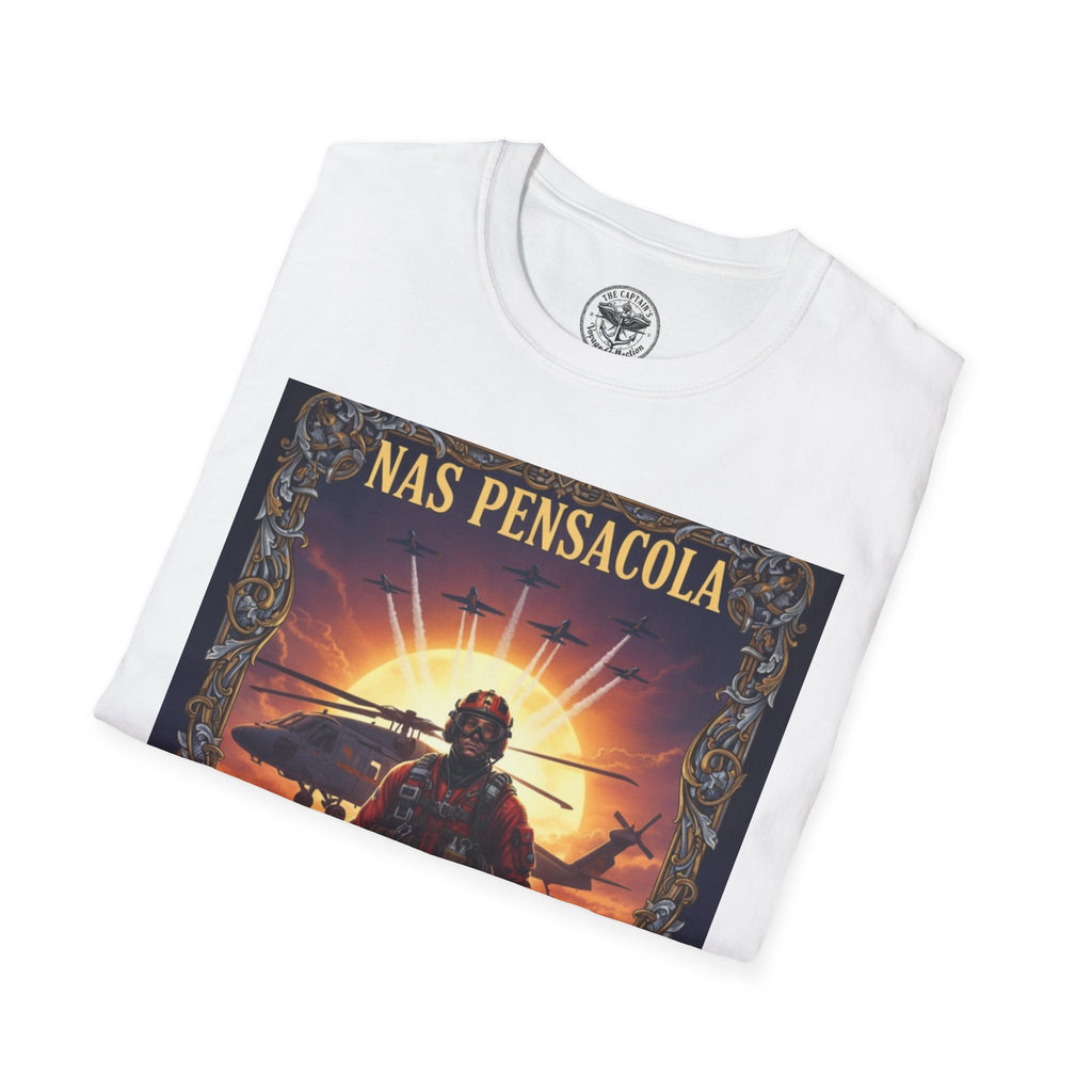 Copy of NAS Pensacola Rescue Crew T-Shirt — Navy SAR Helicopter Search & Rescue Tee