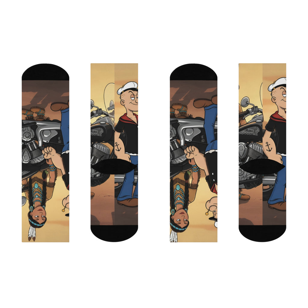 Motorcycle Native Princess Cushioned Crew Socks
