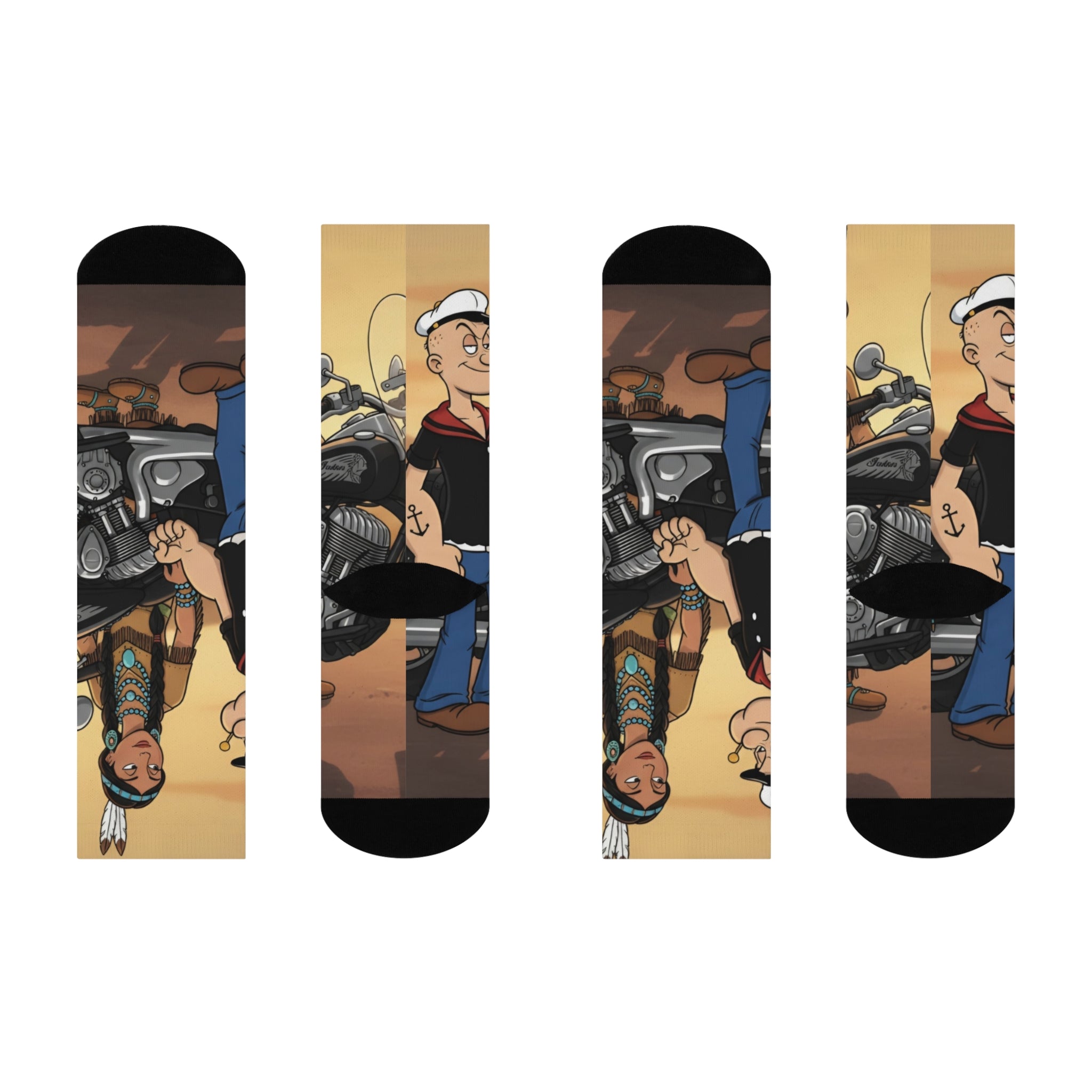 Motorcycle Native Princess Cushioned Crew Socks