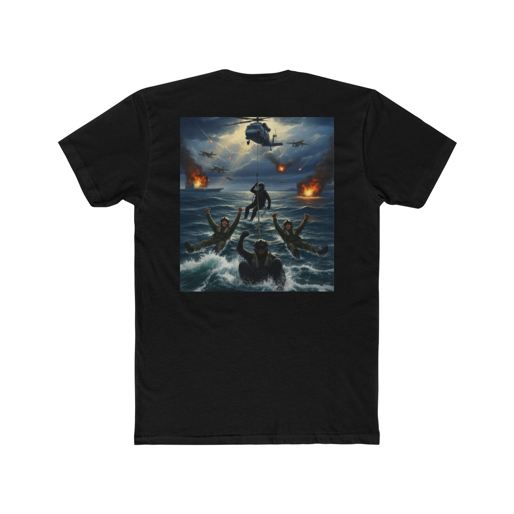 Rescue at Sea Graphic Tee — Dramatic Ocean Rescue Poster T-Shirt