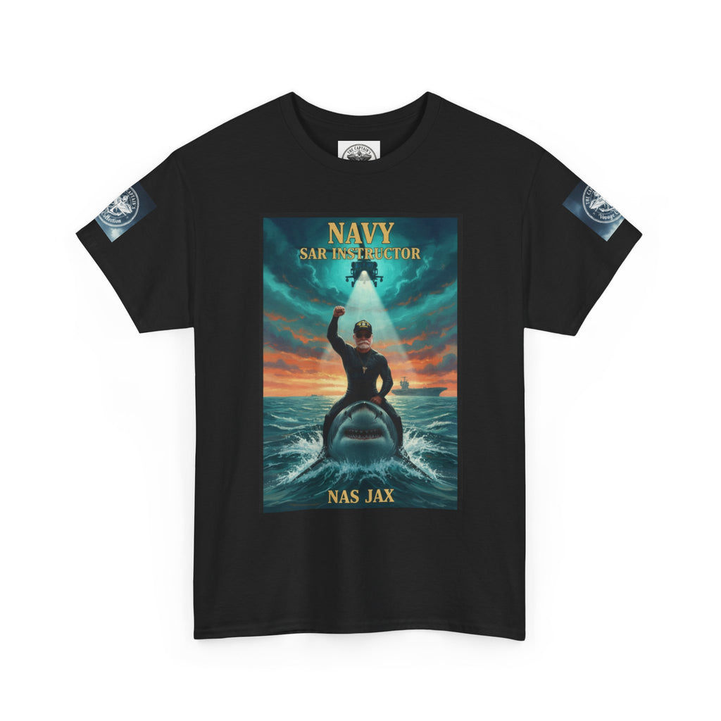 Navy Search & Rescue Graphic Tee — SAR Helicopter Rescue Scene
