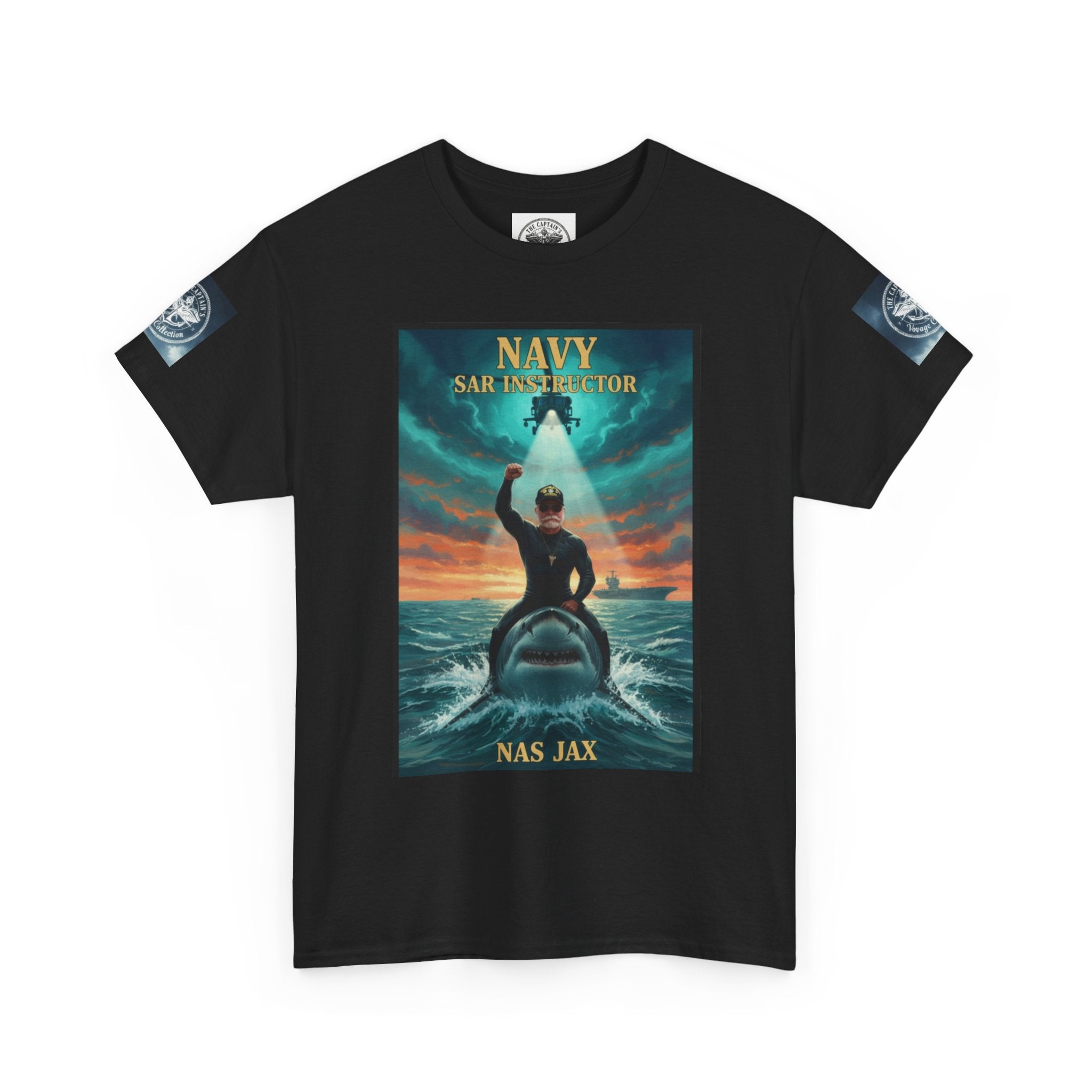 Navy Search & Rescue Graphic Tee — SAR Helicopter Rescue Scene
