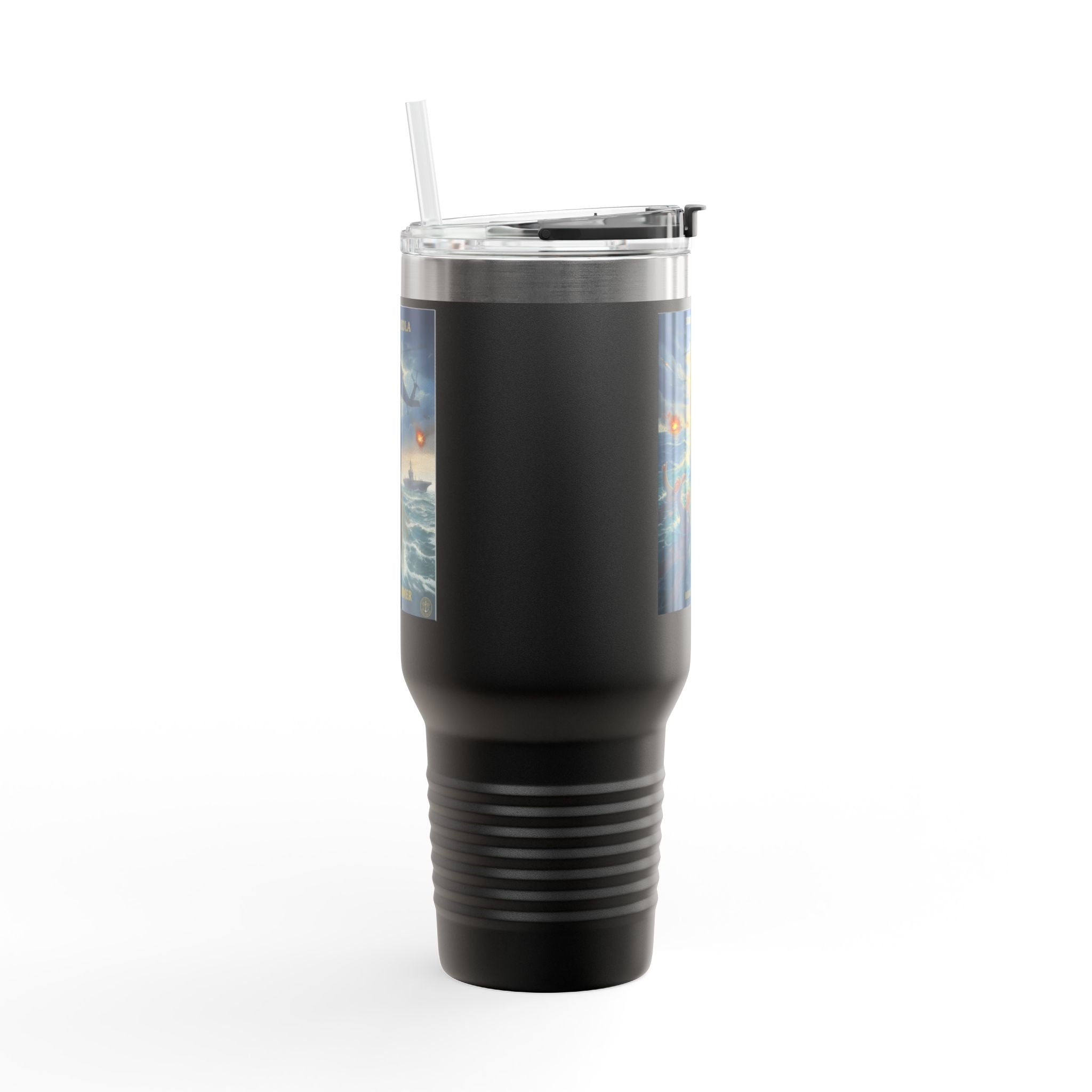 40oz Insulated Travel Mug — Ocean Storm Fantasy Art