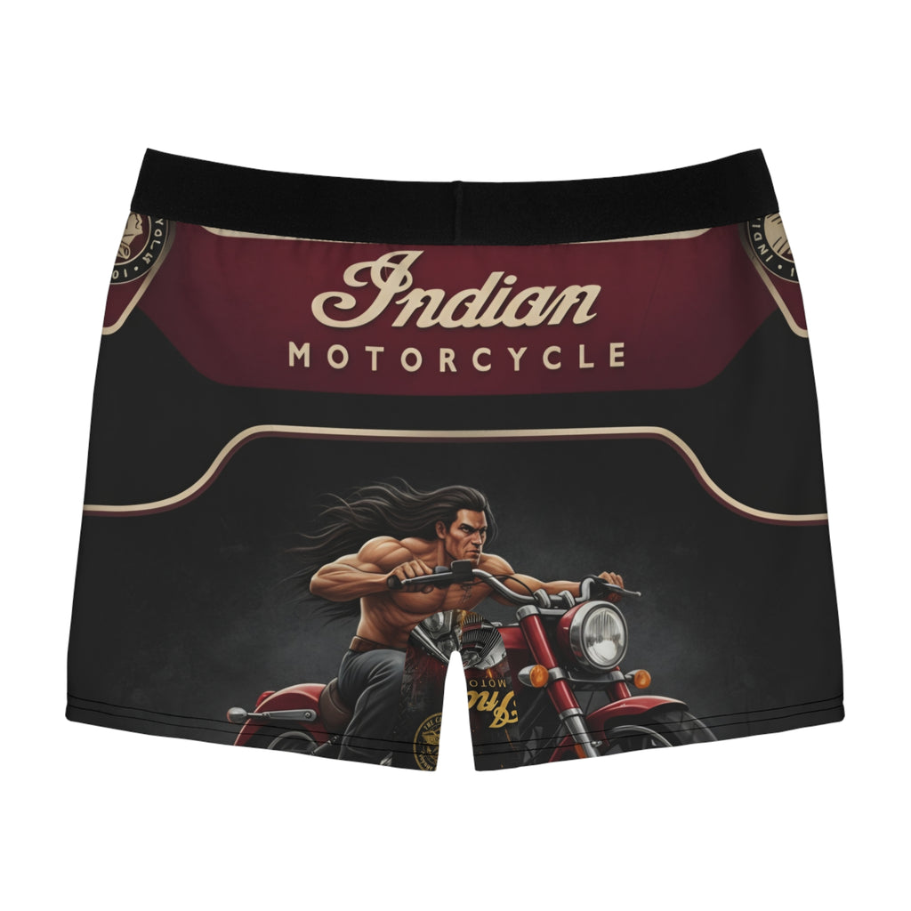 Indian Motorcycle Boxer Briefs — Vintage Wolf & Skull Biker Design