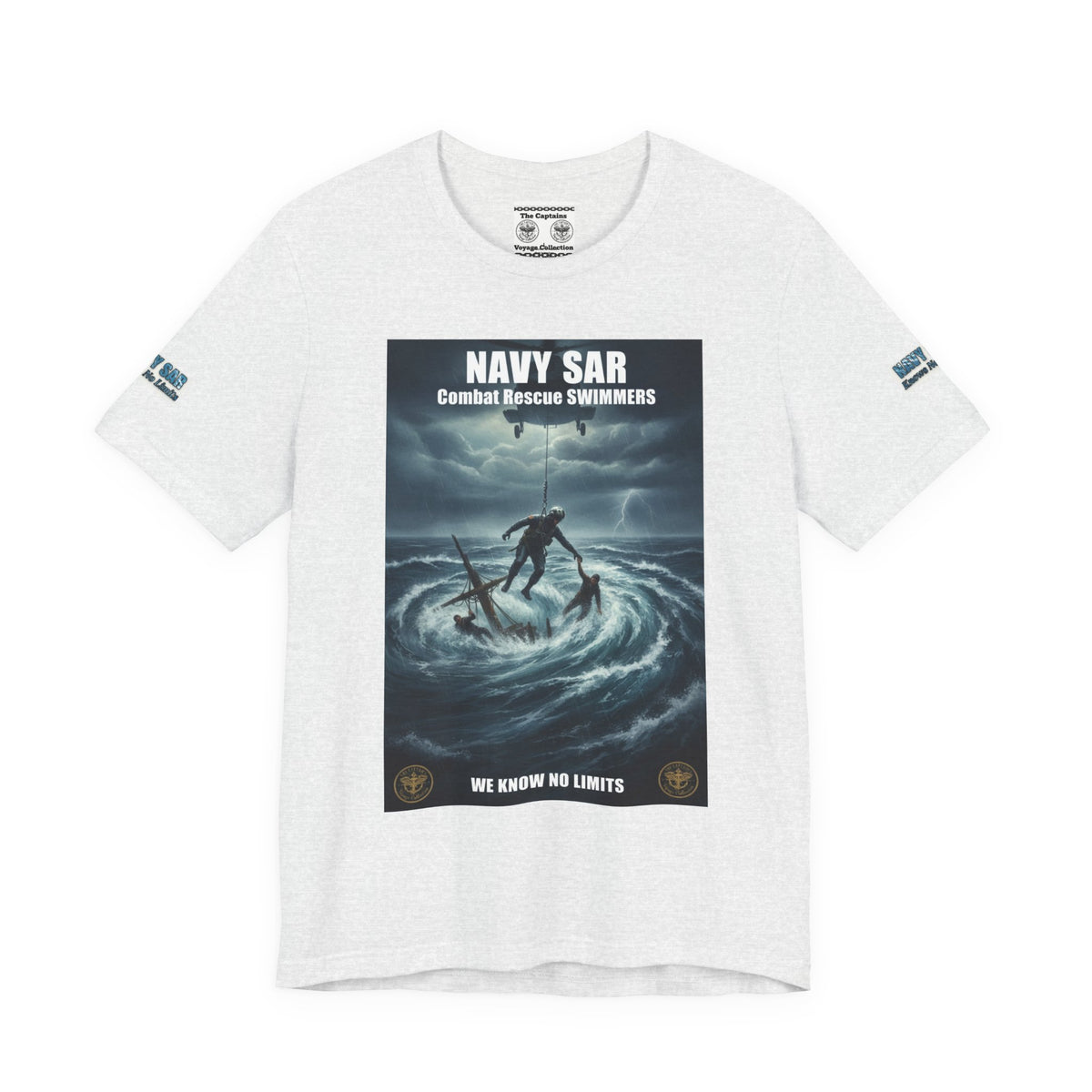 Navy SAR Combat Rescue Swimmers T-Shirt — "We Know No Limits"