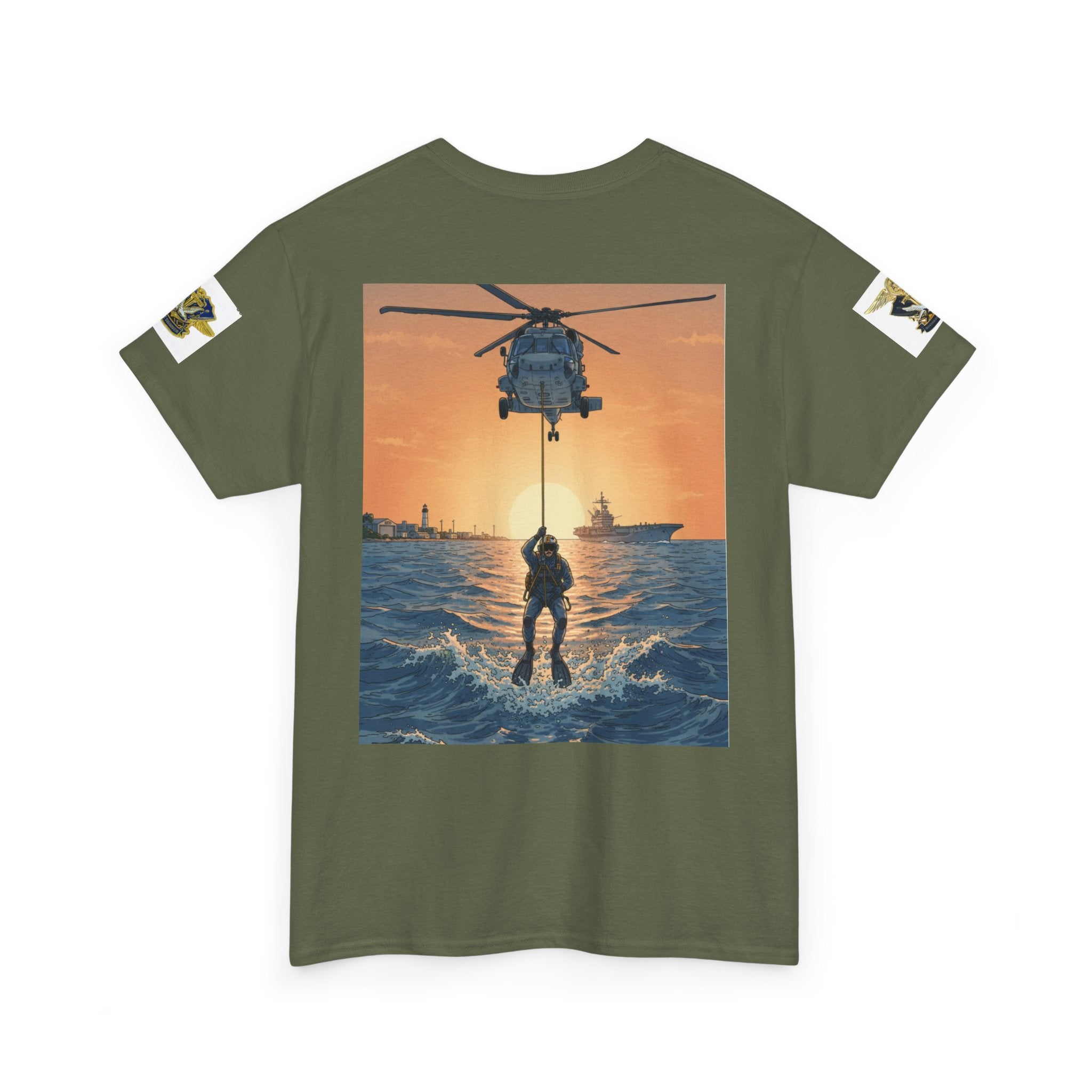 Military Rescue Riders Club T‑Shirt — SAR Chiefs Helicopter Tee