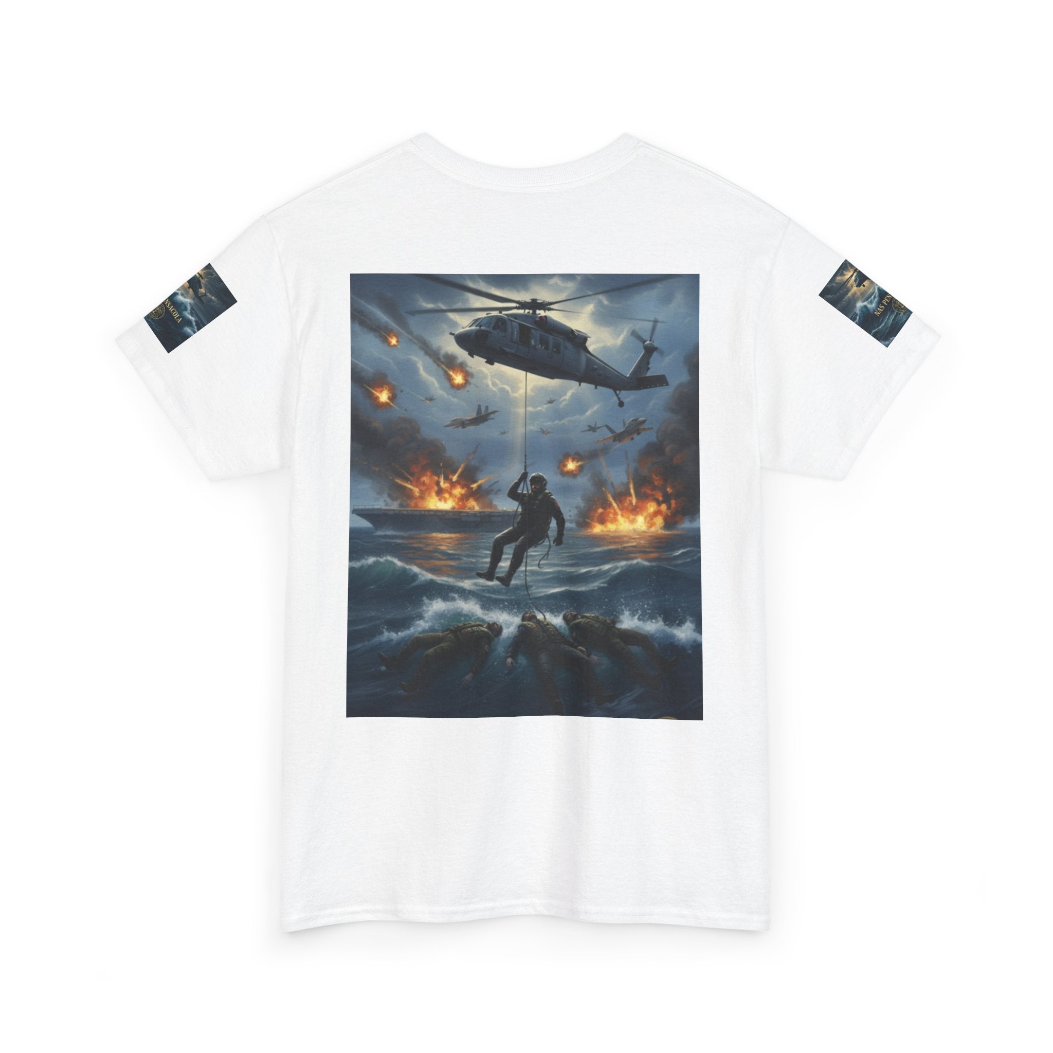 Rescue Mission Tee — Military Helicopter Search & Rescue Graphic T-Shirt