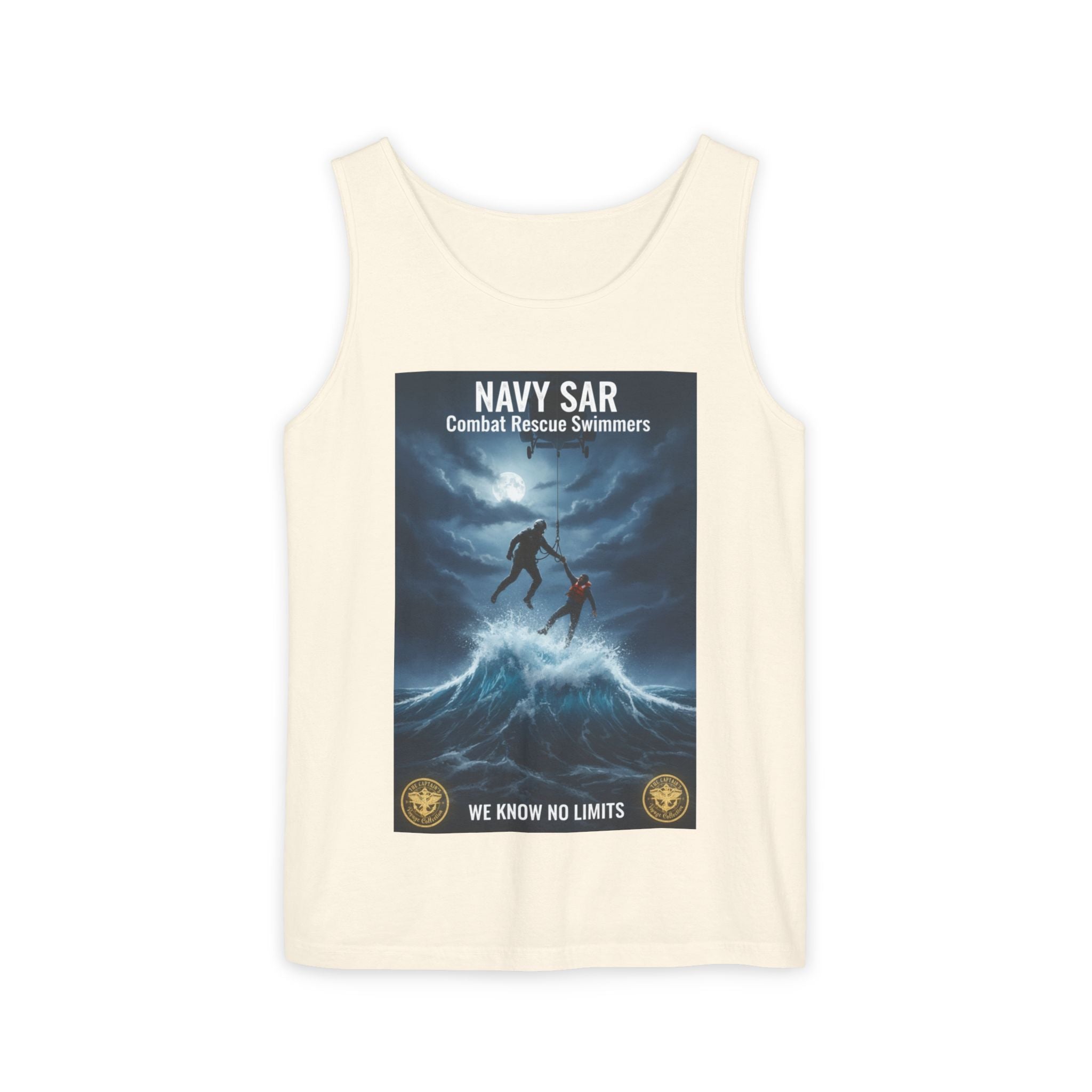 Navy SAR Tank Top — "We Know No Limits" Combat Rescue Swimmers