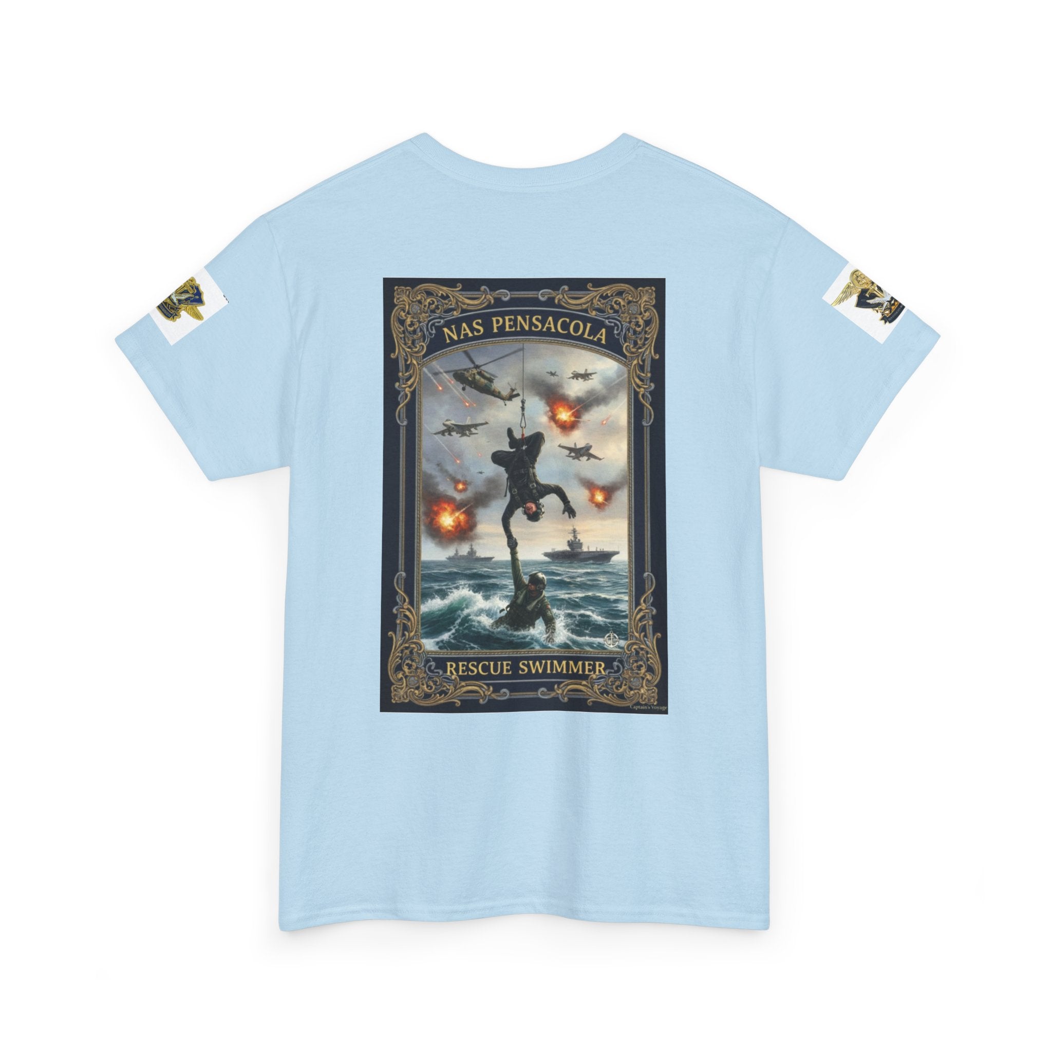 Navy Riders Club Graphic Tee — Vintage Naval Rescue Poster Shirt