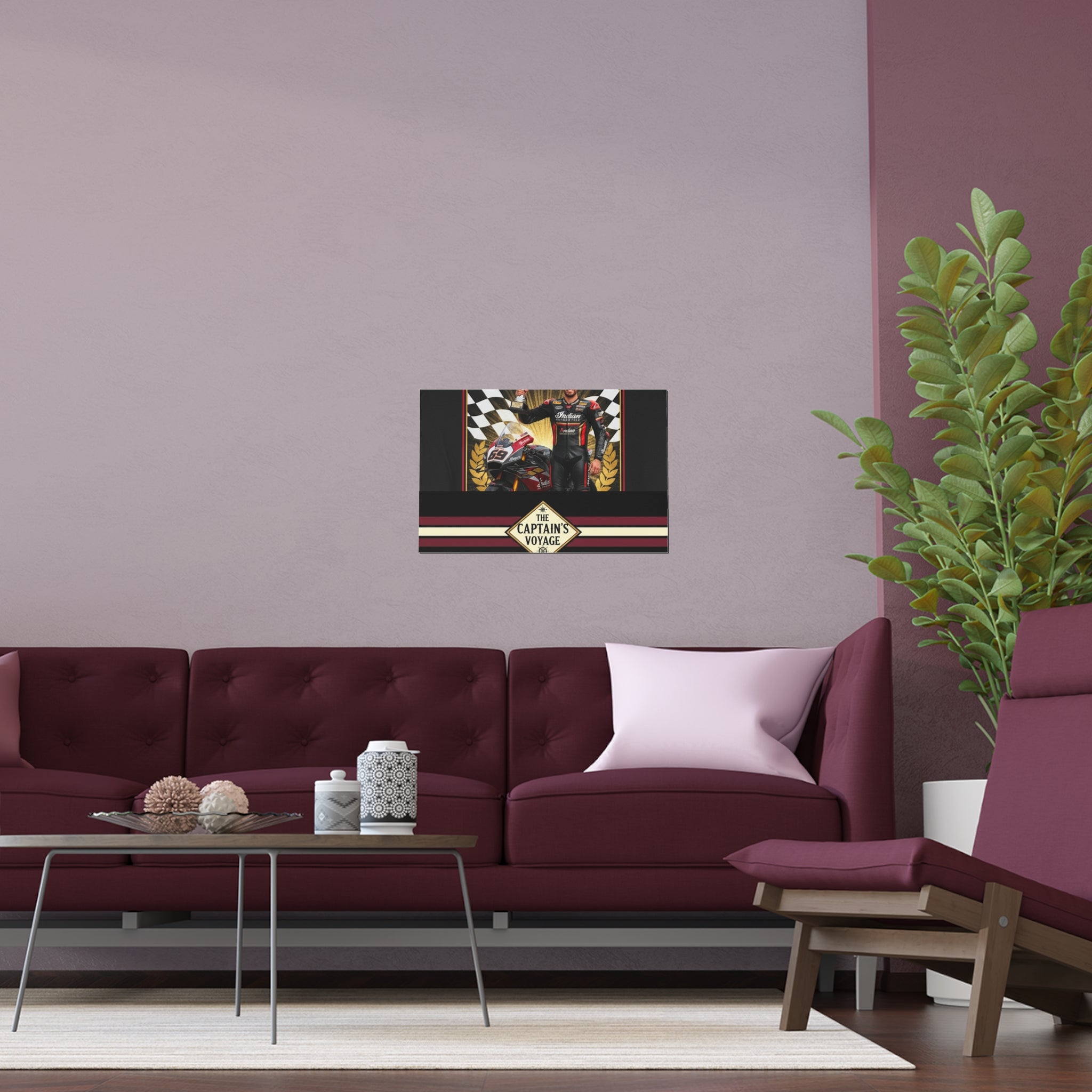 Racing Champion Silk Poster — “Winner’s Circle 69” Motorcycle Wall Art (Indoor/Outdoor)