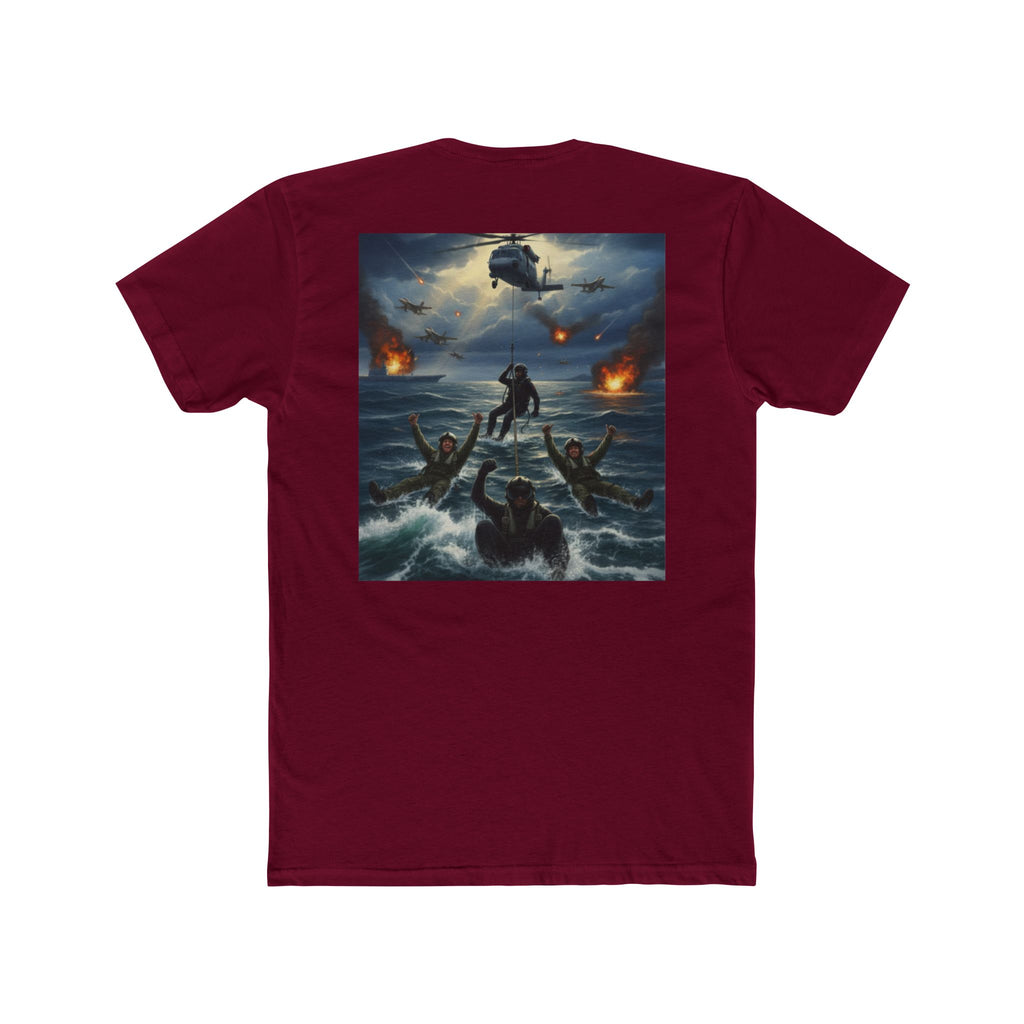 Rescue at Sea Graphic Tee — Dramatic Ocean Rescue Poster T-Shirt
