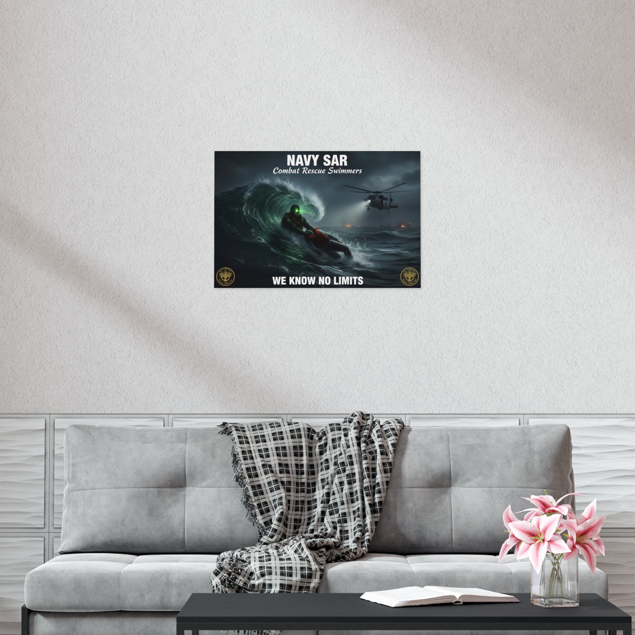 Navy SAR Combat Rescue Swimmers Poster — We Know No Limits