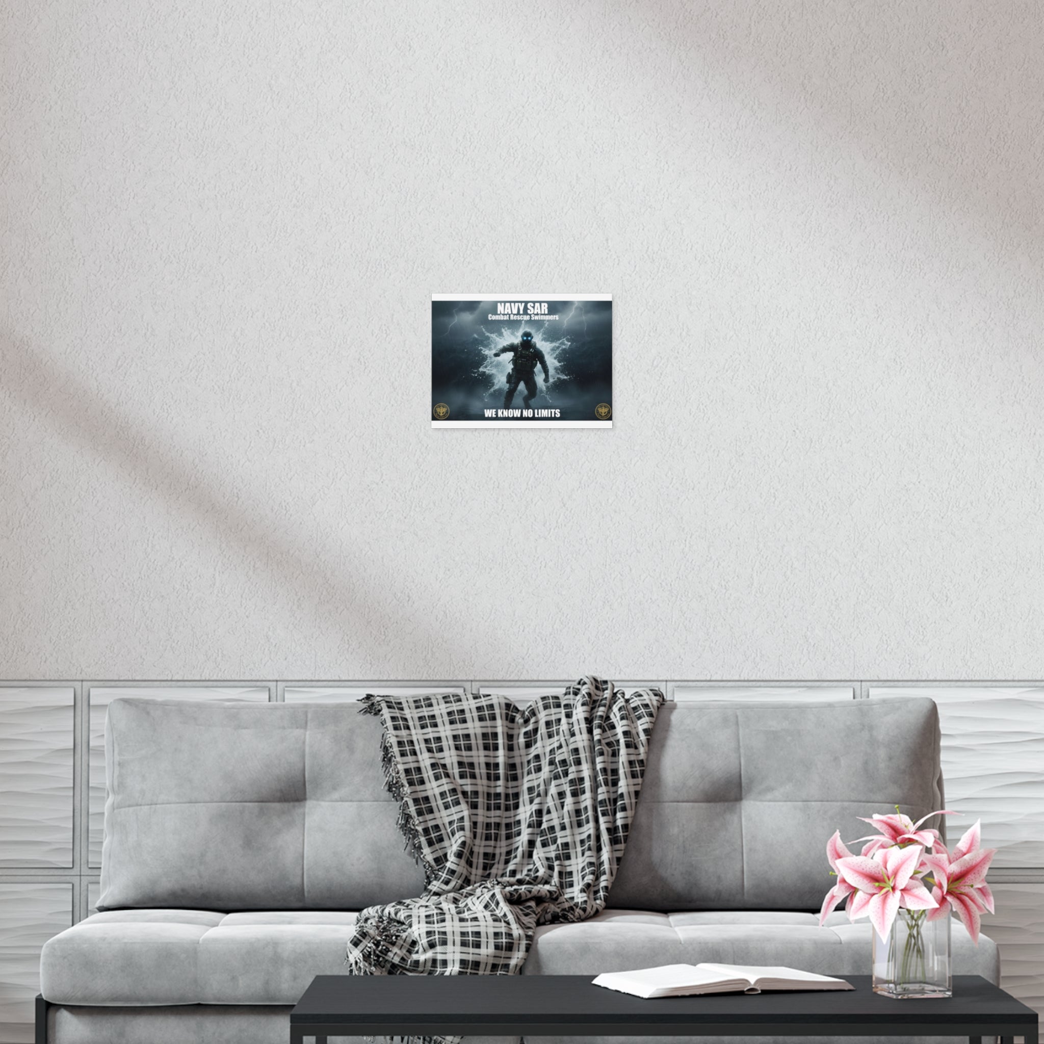 Navy SAR Combat Rescue Swimmers Poster – "We Know No Limits" Uncoated Wall Art
