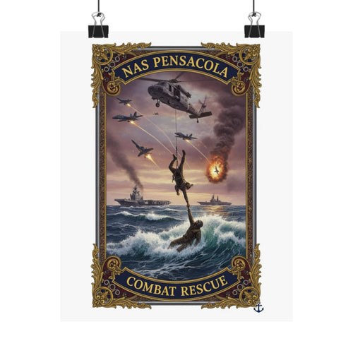 Combat Rescue Poster — NAS Pensacola Military Wall Art