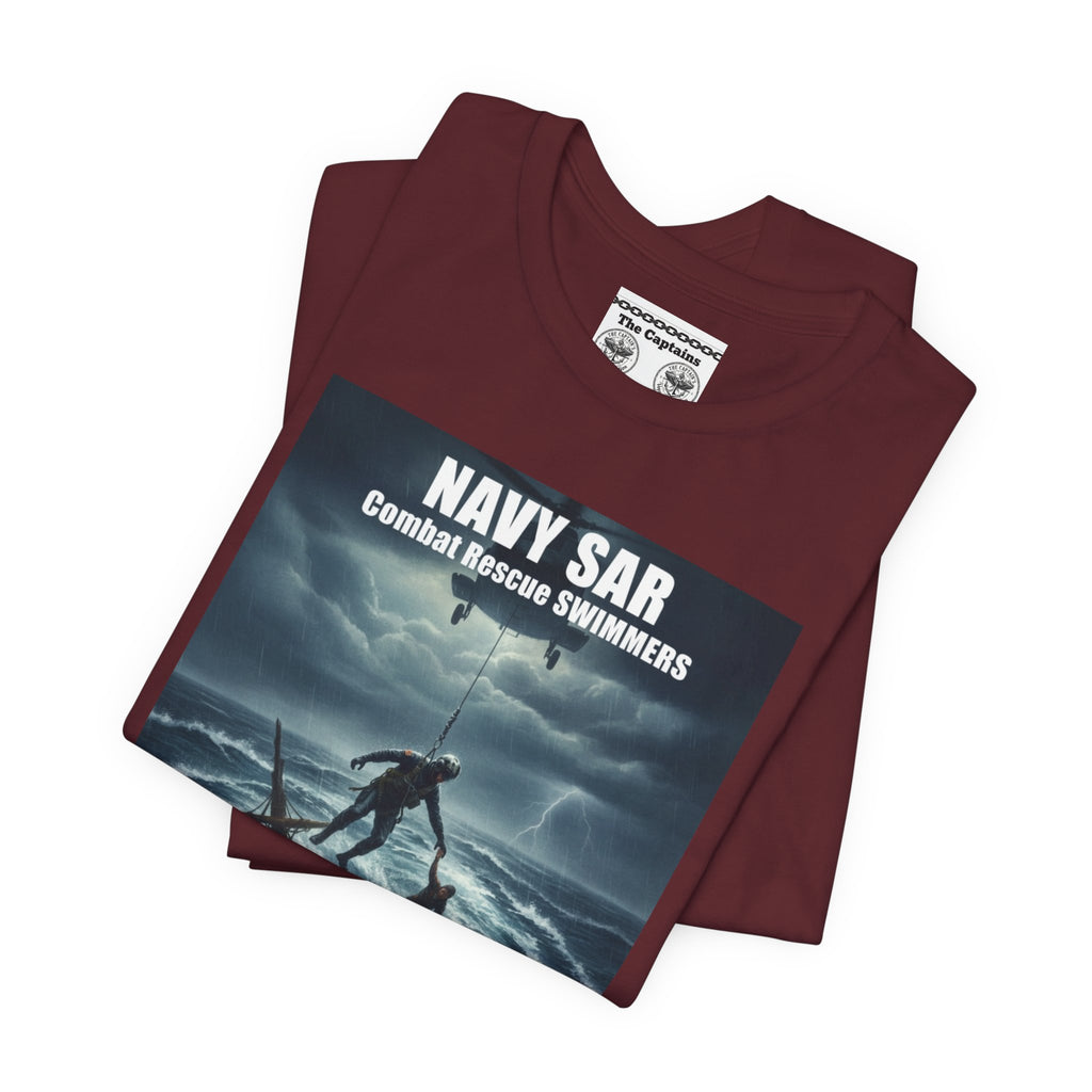 Navy SAR Combat Rescue Swimmers T-Shirt — "We Know No Limits"
