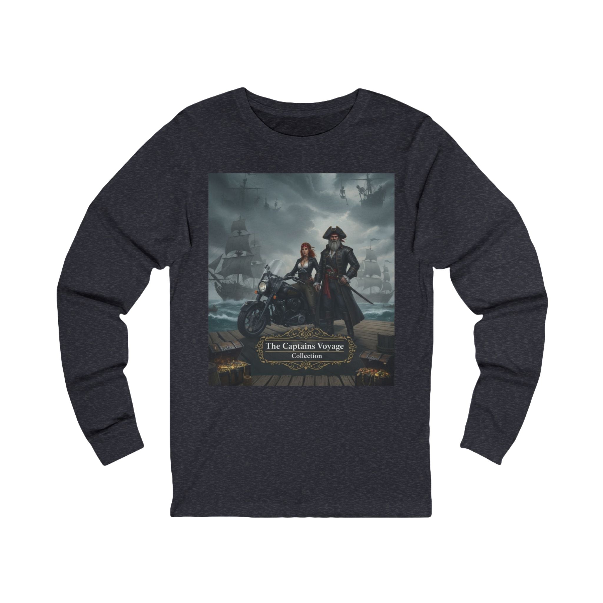 Pirate Crew Long Sleeve Tee - The Lantern Thieves Ship Design