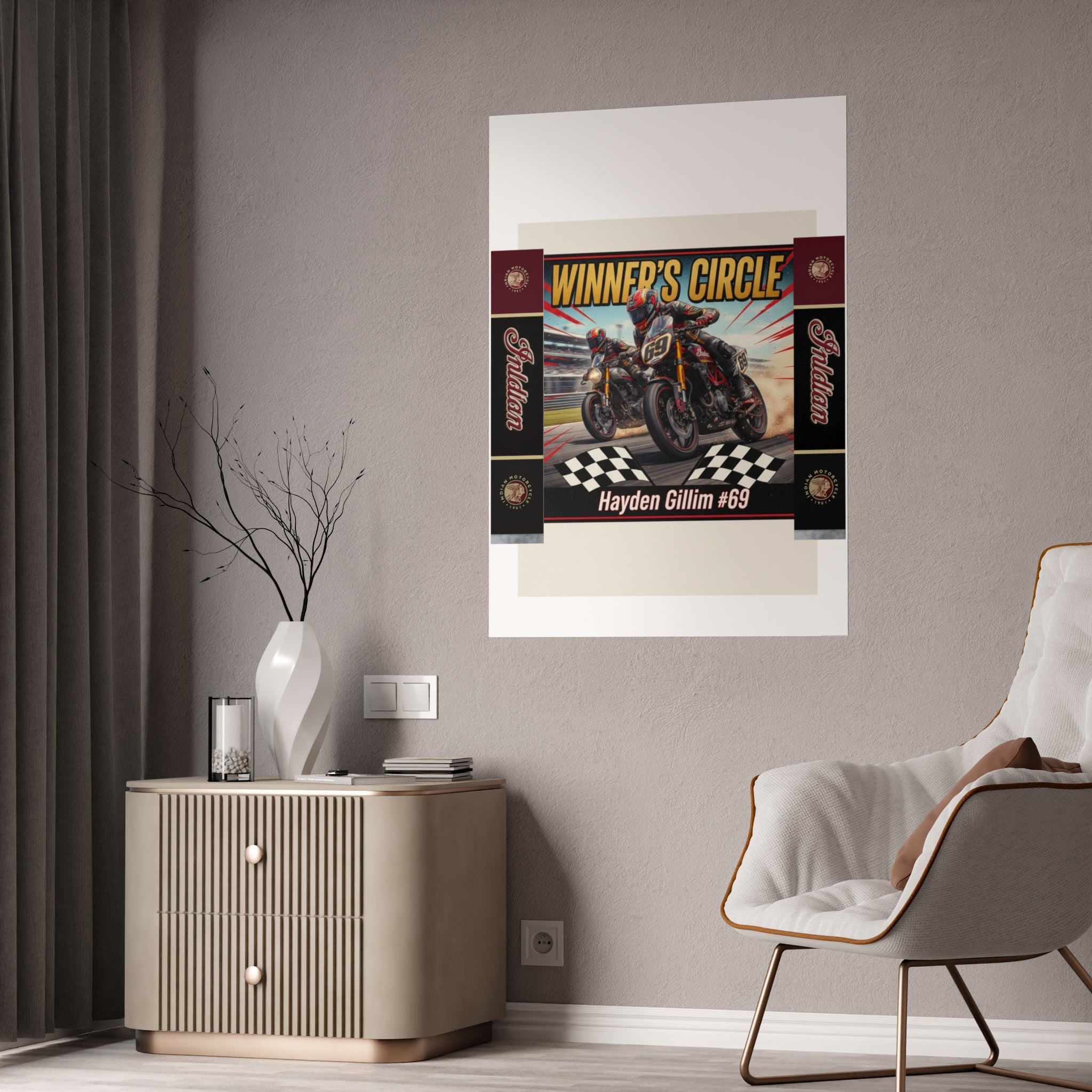Winner’s Circle Motorcycle Poster — Hayden Gillim #69 Gloss Print