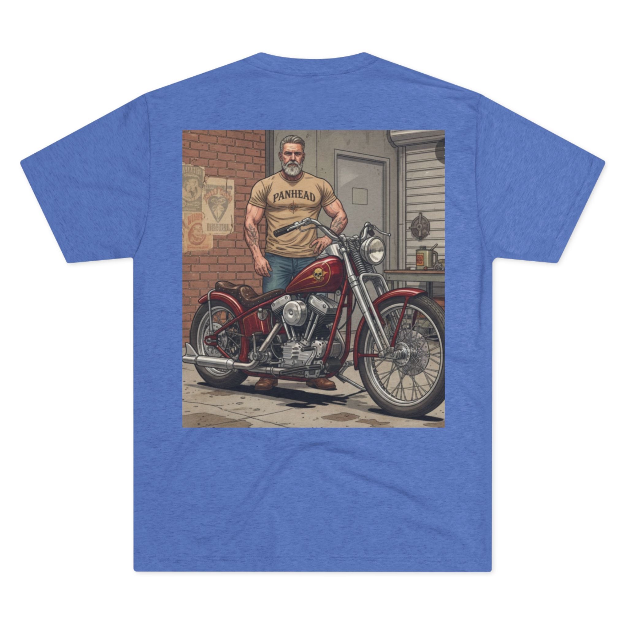 Vintage Biker Garage Tee — 'Somewhere' Motorcycle Illustration T-Shirt