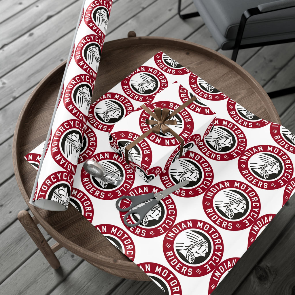 Gift Wrap Paper — Vintage Motorcycle Riders Logo Wrapping Paper