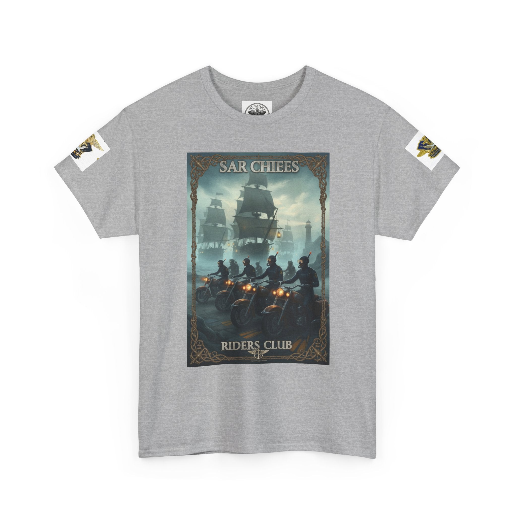 Navy Riders Club Graphic Tee — Vintage Naval Rescue Poster Shirt