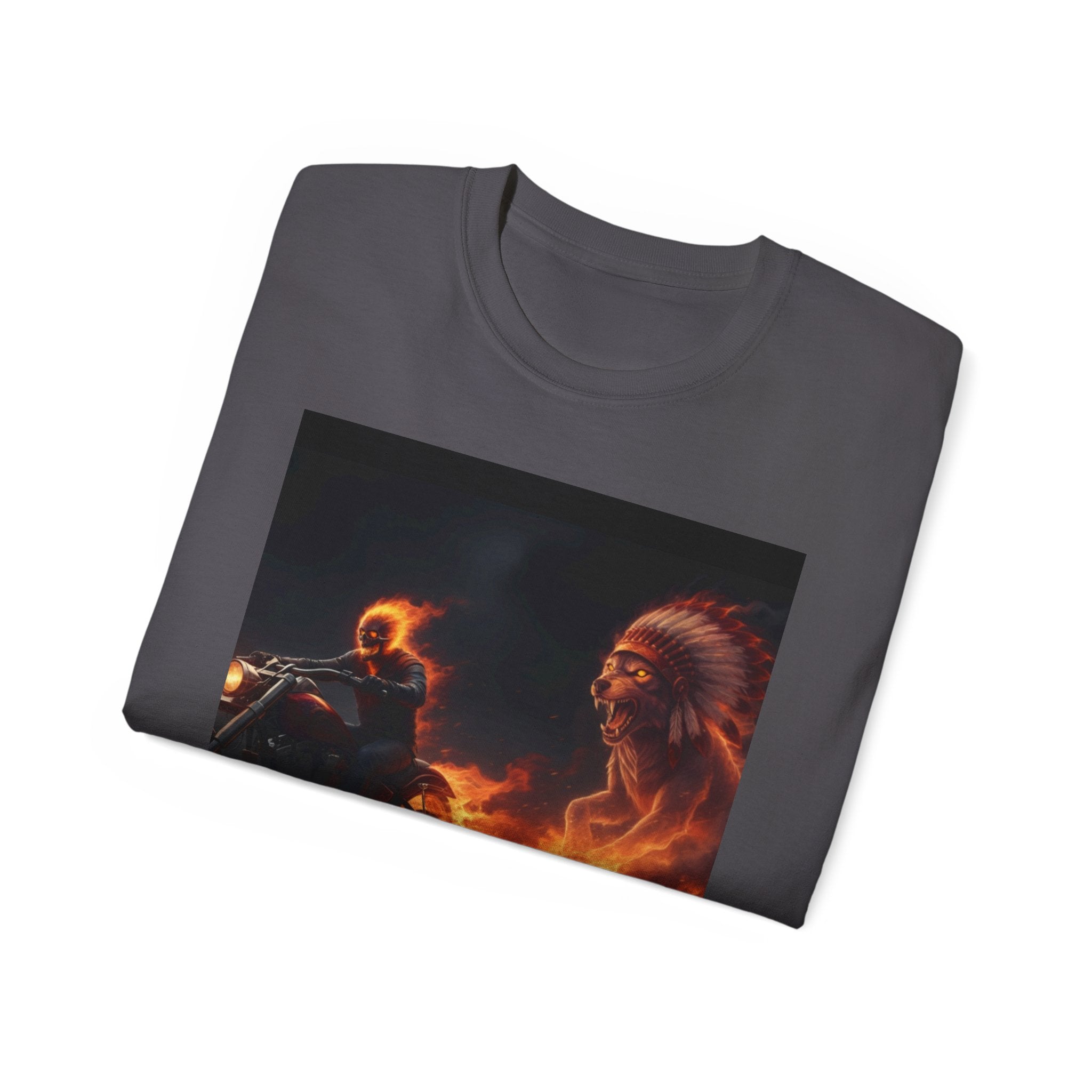 Adventure Motorcycle Tee — Fiery Rider & Nautical Voyage Graphic T-Shirt
