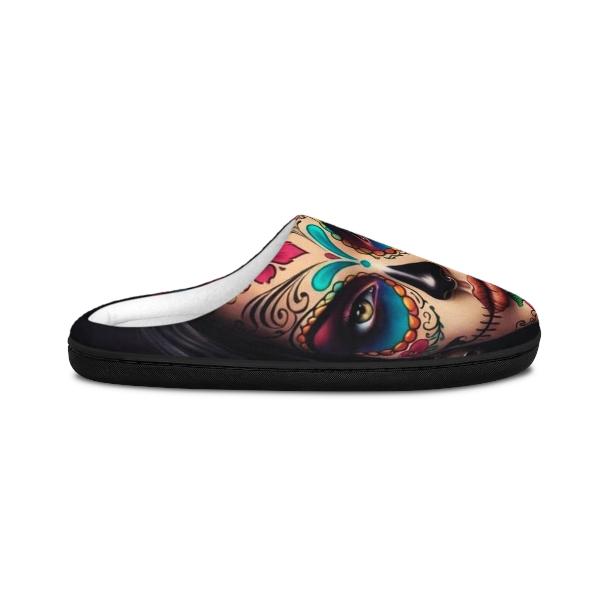 Day of the Dead Sugar Skull Women's Indoor Slippers