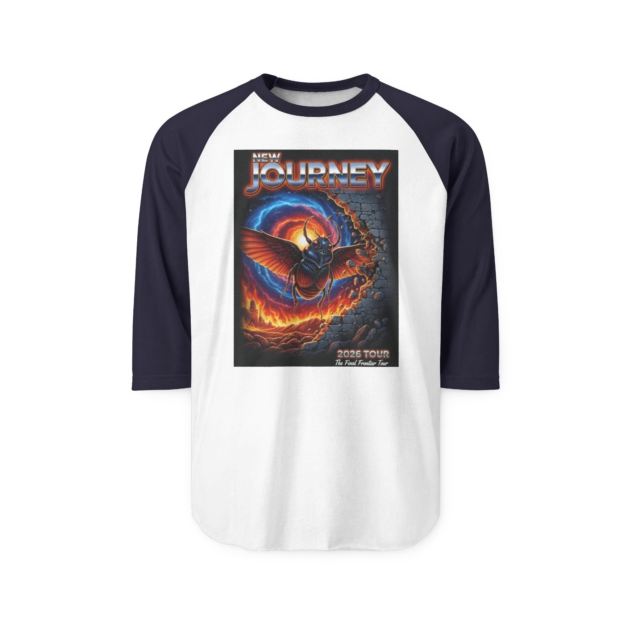 Journey Rock Band Raglan Shirt — Vintage Tour Graphic 3/4 Sleeve