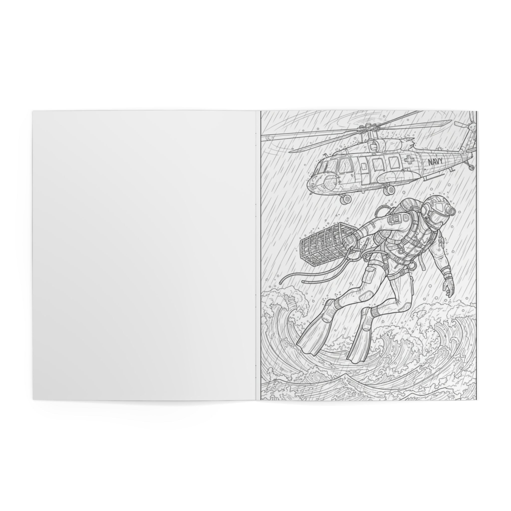 Navy SAR Rescue Swimmers Adult Coloring Book — The Captain’s Voyage Collection