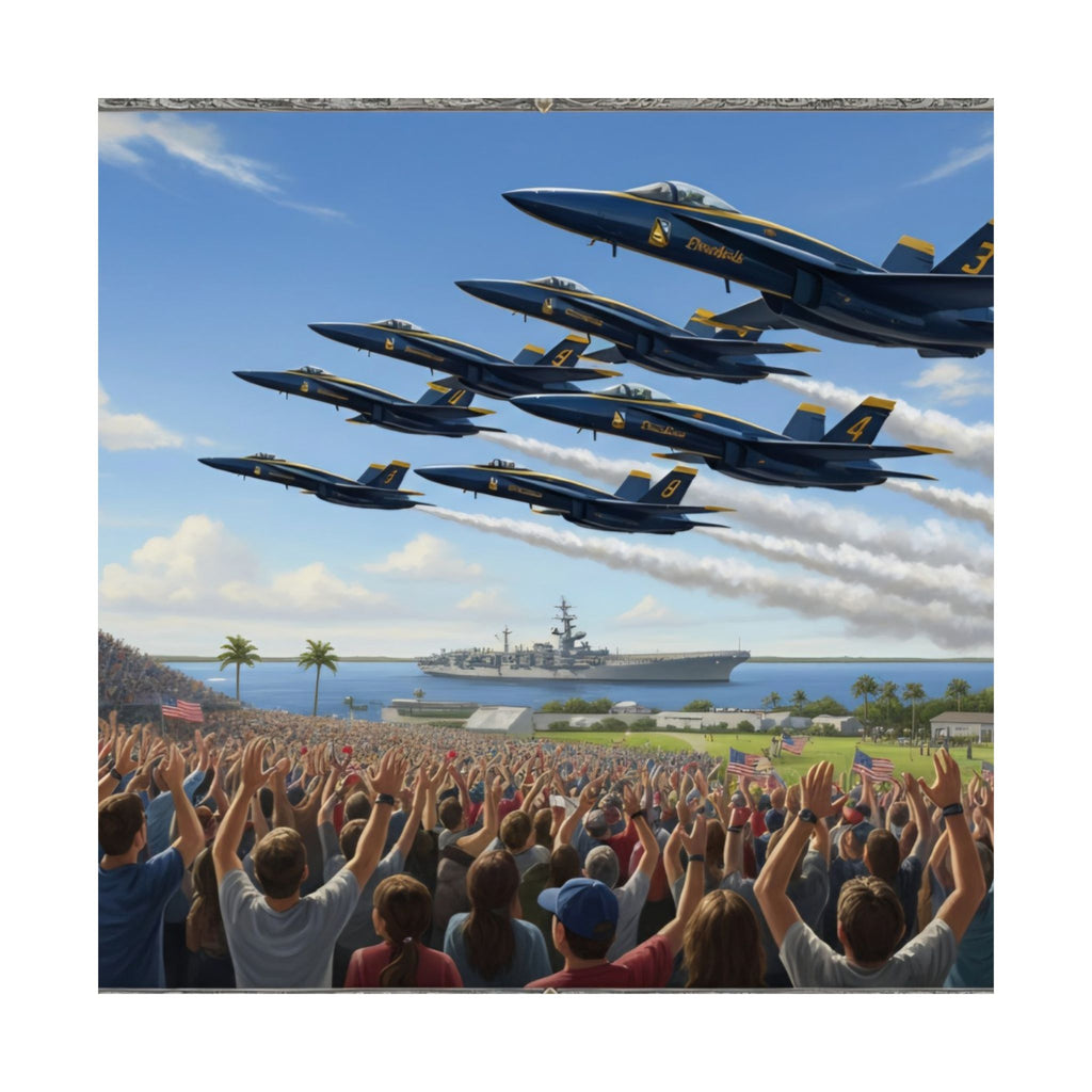 Airshow Navy Blue Angels Poster — Matte Vertical Aviation Print