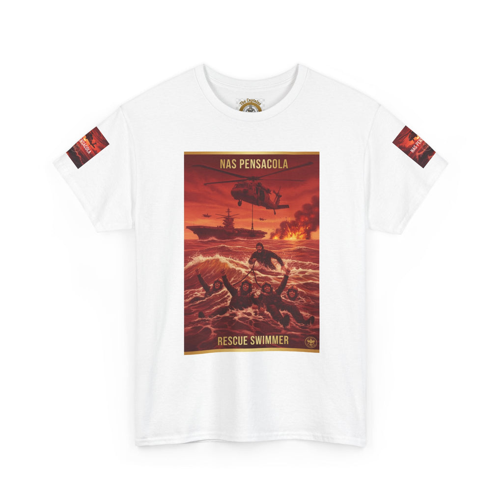 Rescue Swimmer Graphic Tee — NAS Pensacola Military Helicopter Design
