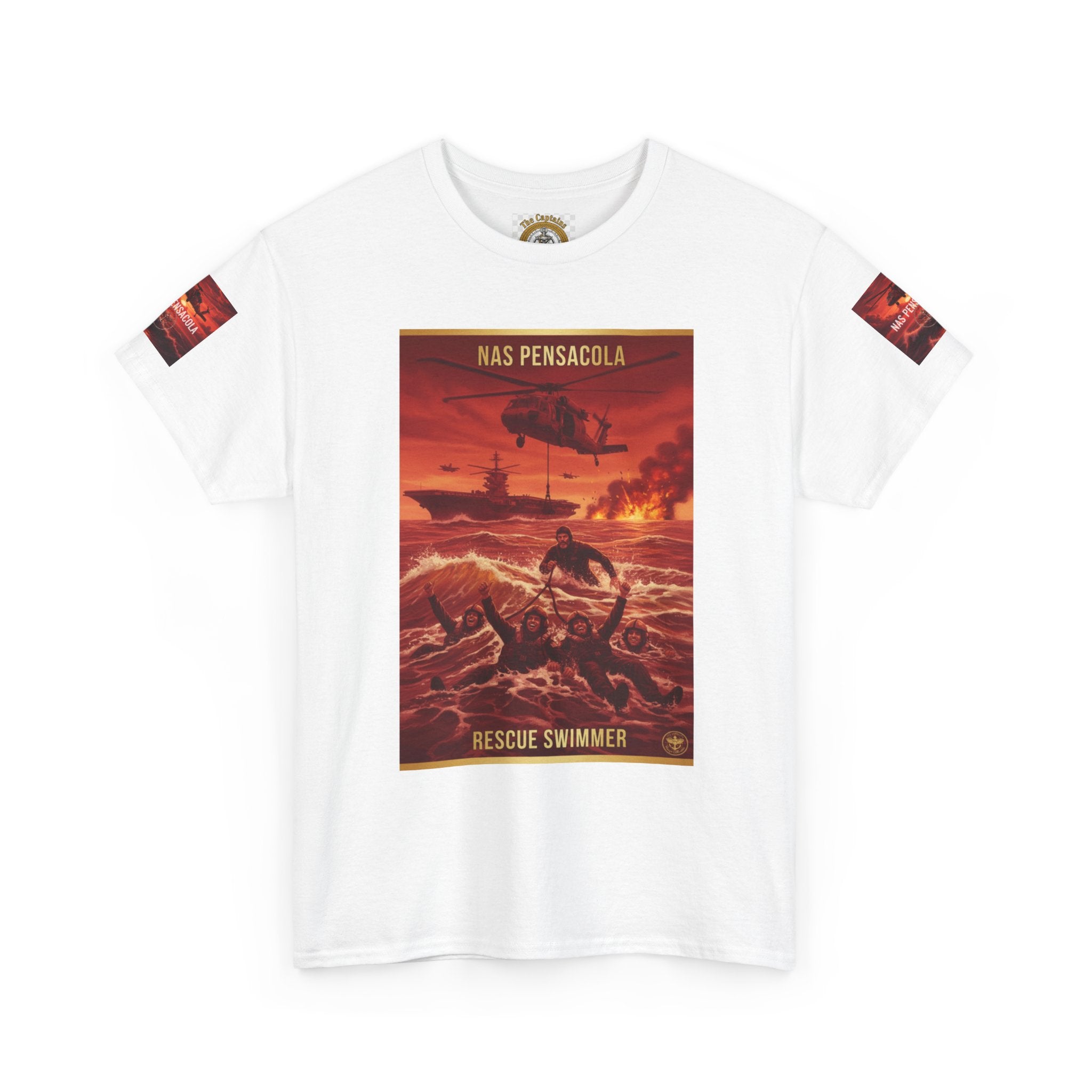 Rescue Swimmer Graphic Tee — NAS Pensacola Military Helicopter Design
