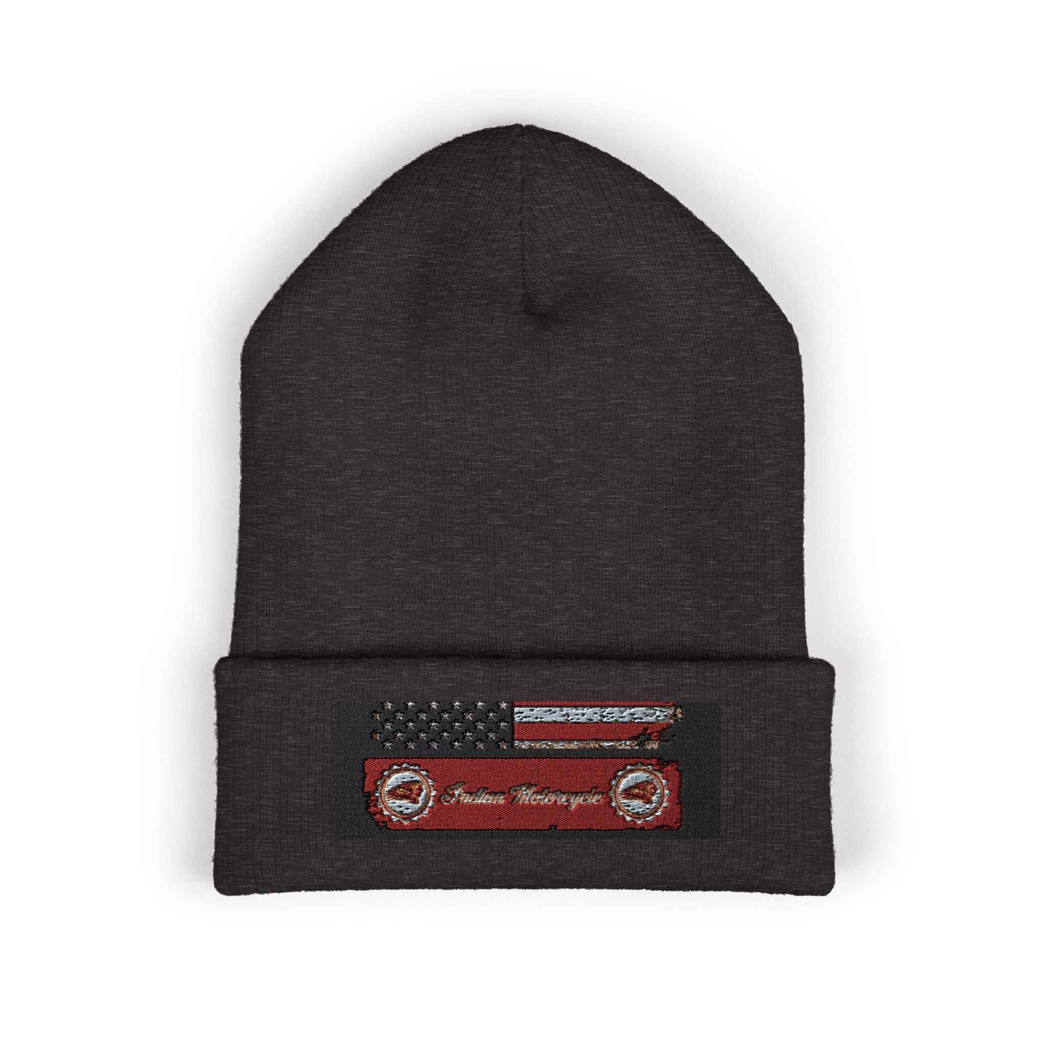 Retro Cassette Embroidered Beanie — Vintage Music Knit Hat