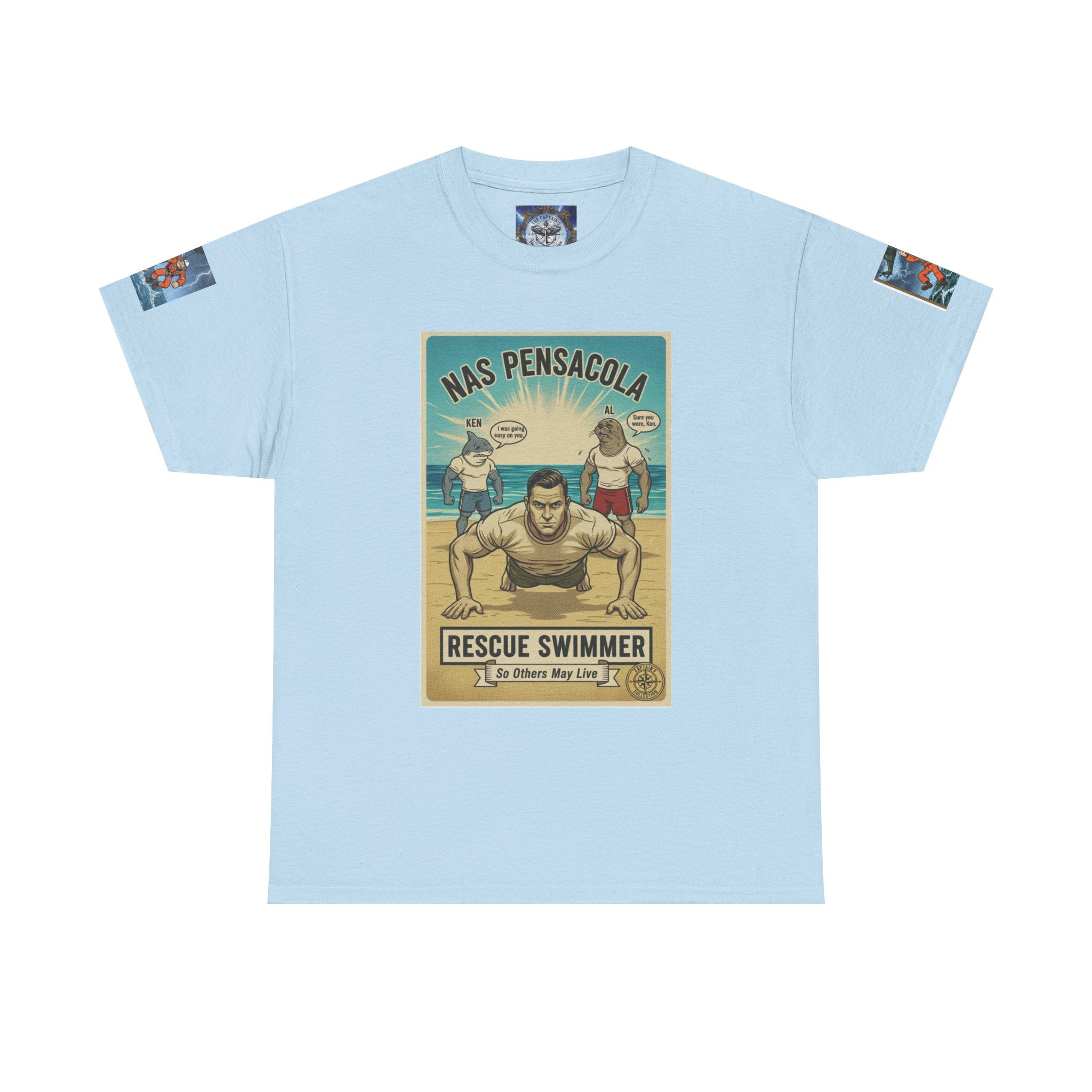 Rescue Swimmer Tee — NAS Pensacola Search & Rescue Helmet Tag T-Shirt