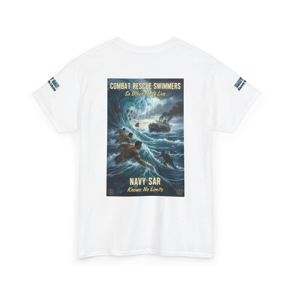 Navy SAR Combat Rescue Swimmers T‑Shirt — "We Know No Limits"