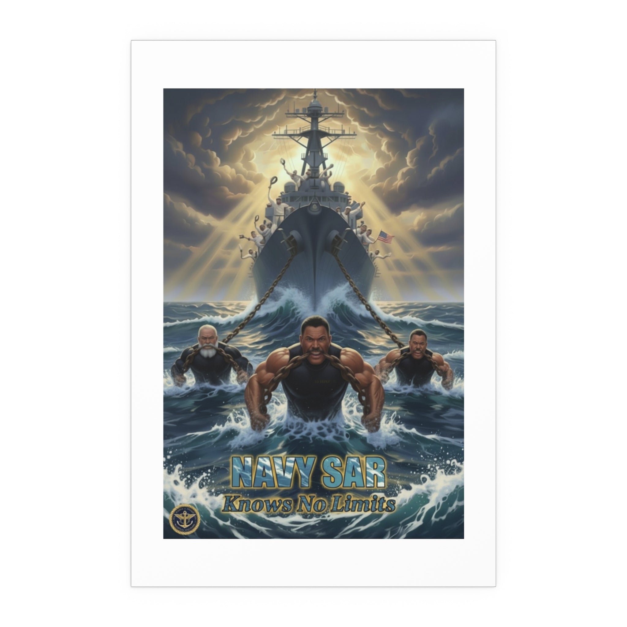Navy SEALs Silk Poster — 'Nothing Is Impossible' Military Wall Art (Indoor/Outdoor)