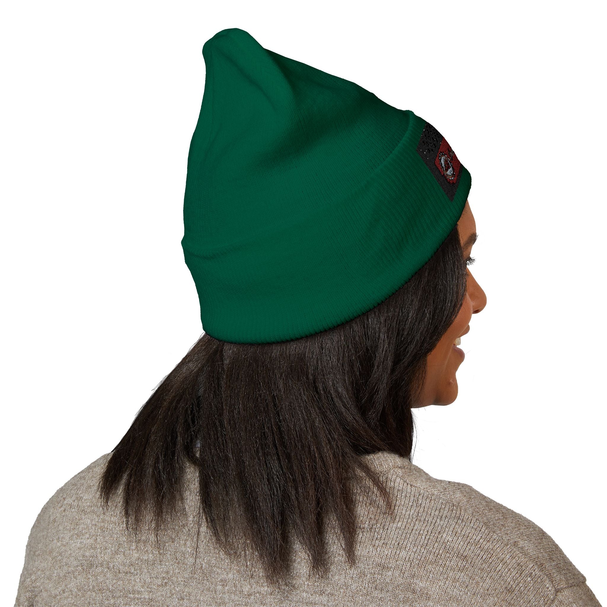 Retro Cassette Embroidered Beanie — Vintage Music Knit Hat