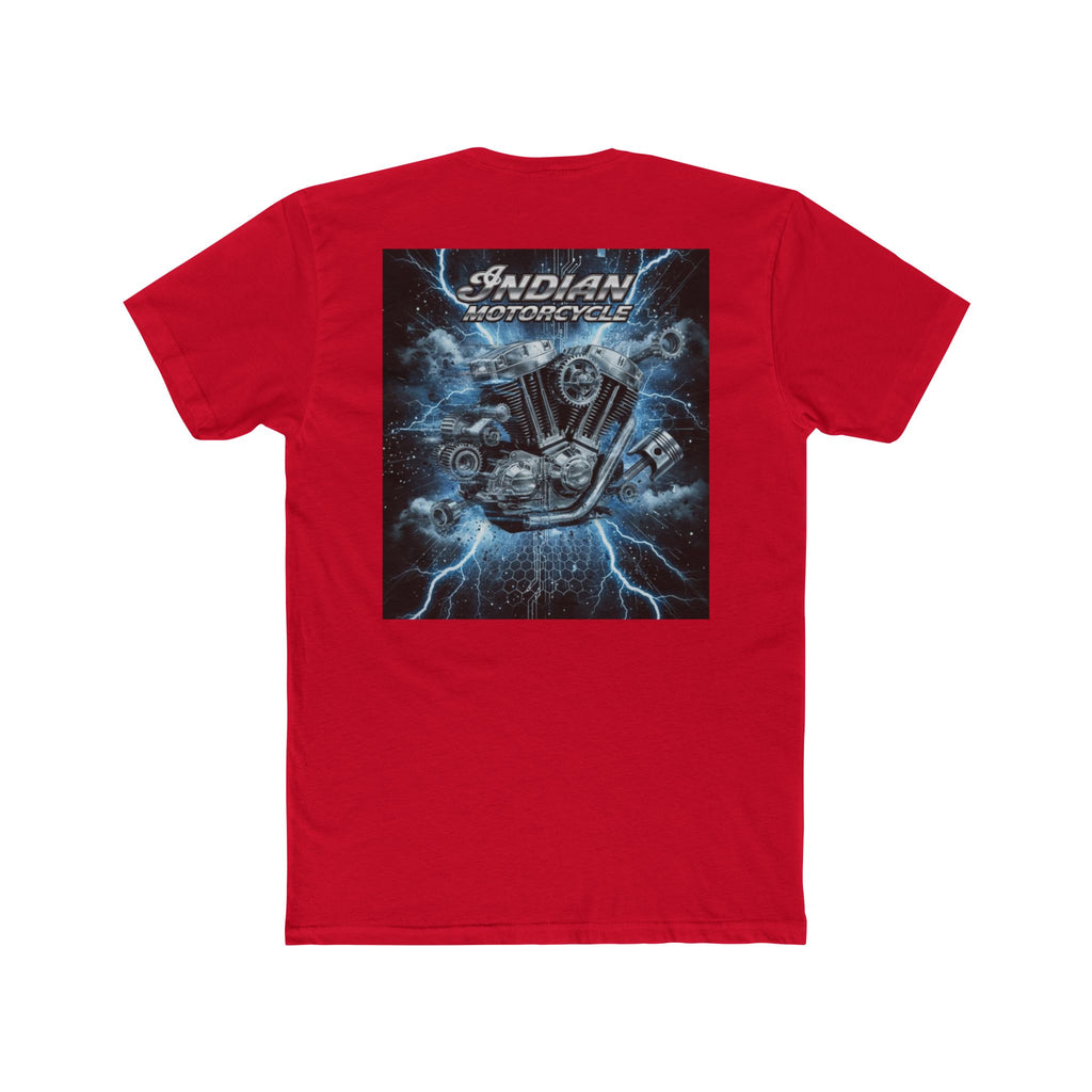 Indian Motorcycle Lightning Engine Tee — Vintage Biker Graphic T-Shirt
