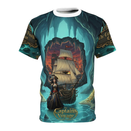 Captain's Voyage Pirate Ship Tee — Nautical Adventure All-Over Print