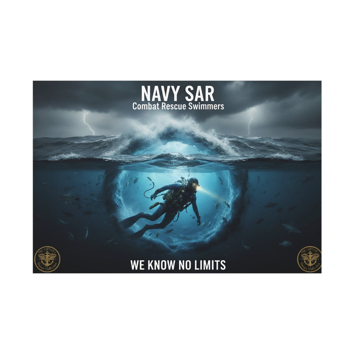 Navy SAR Combat Rescue Swimmers Poster – "We Know No Limits"