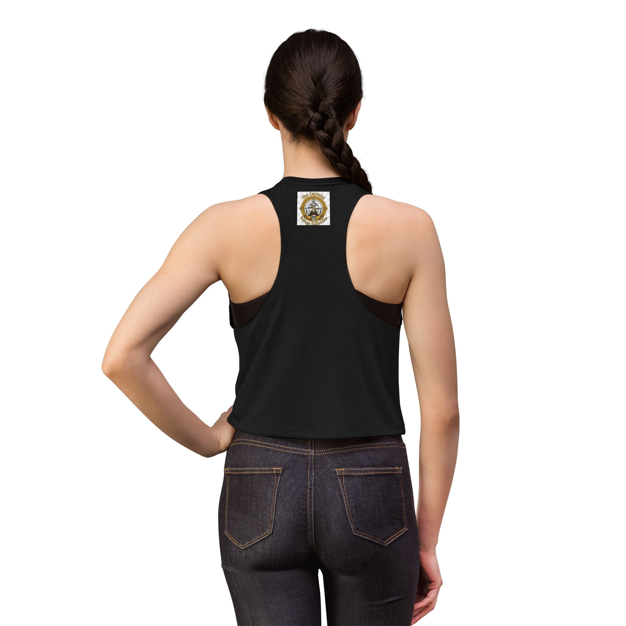 Women's Crop Top — Vintage Pirate Crew Motorcycle Graphic